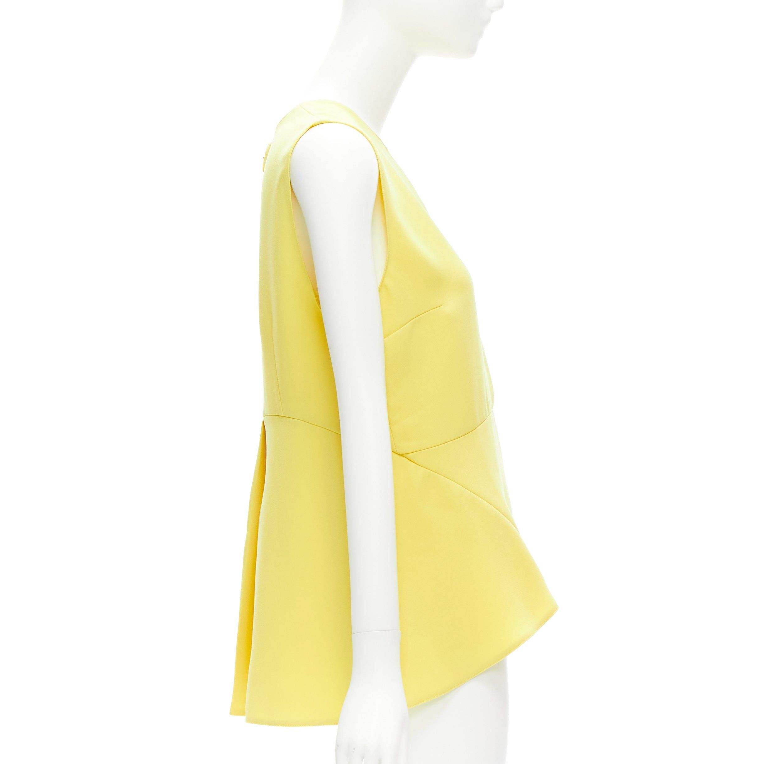 Marni MARNI canary yellow darted high low peplum sleeveless top IT42 M Size M / US 6-8 / IT 42-44 - 4 Thumbnail