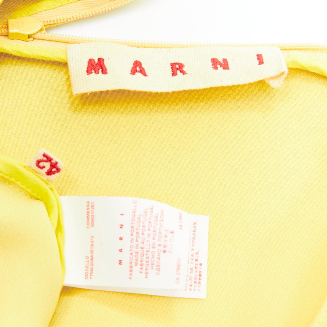 Marni MARNI canary yellow darted high low peplum sleeveless top IT42 M Size M / US 6-8 / IT 42-44 - 8 Thumbnail