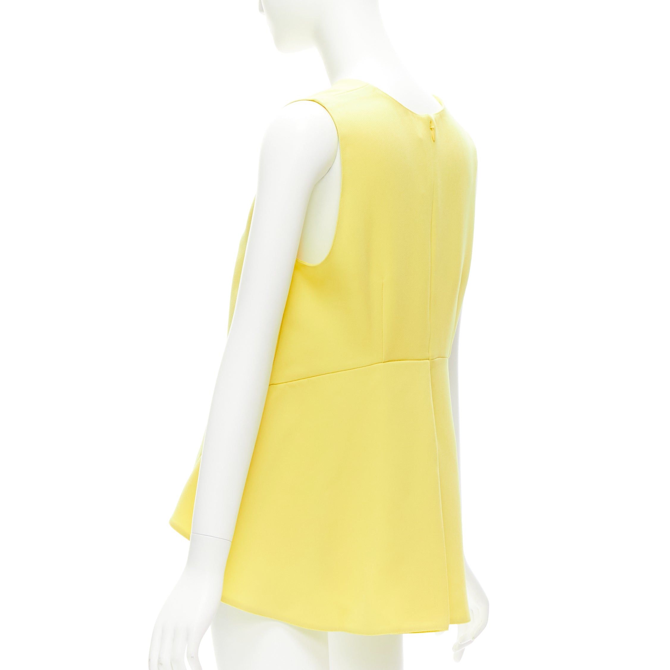 Marni MARNI canary yellow darted high low peplum sleeveless top IT42 M Size M / US 6-8 / IT 42-44 - 6 Thumbnail