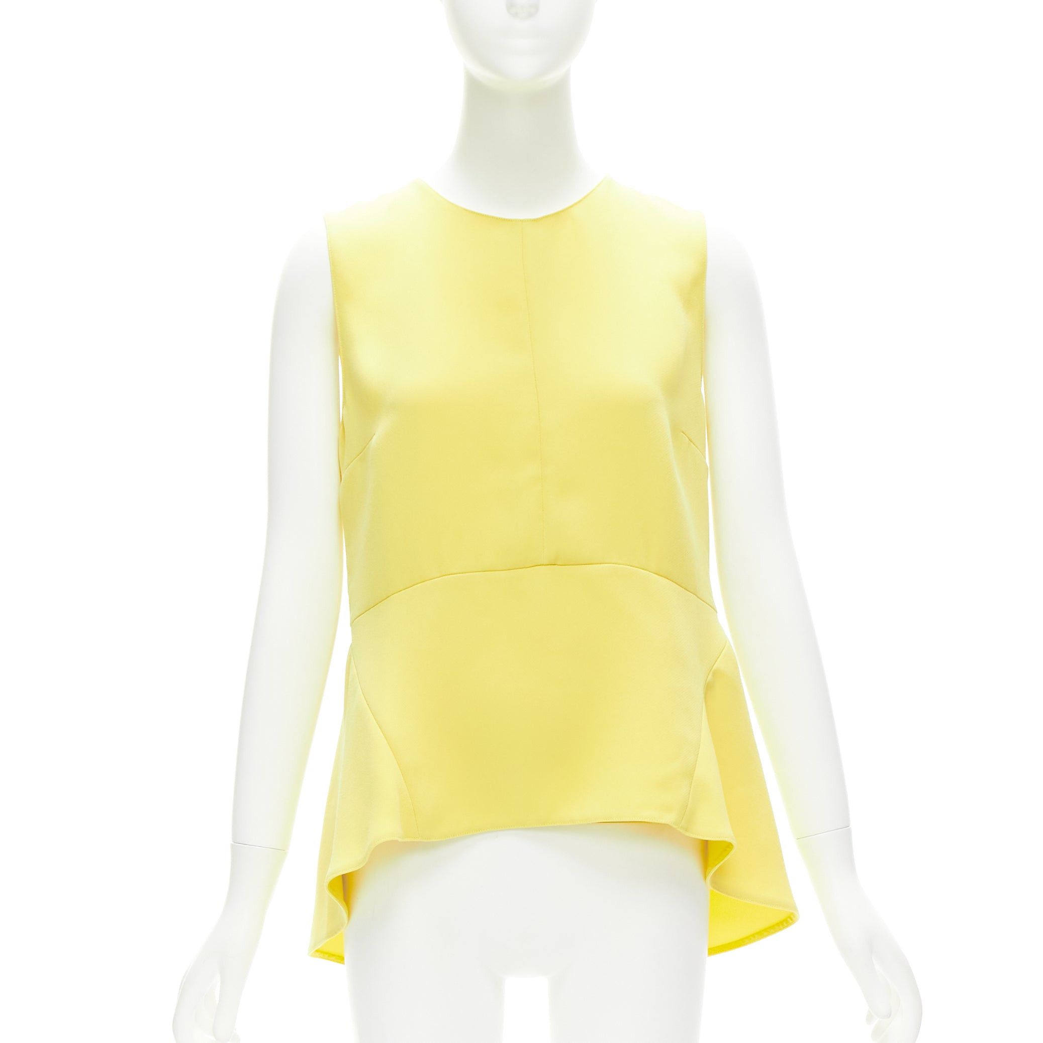 Marni MARNI canary yellow darted high low peplum sleeveless top IT42 M Size M / US 6-8 / IT 42-44 - 3 Thumbnail