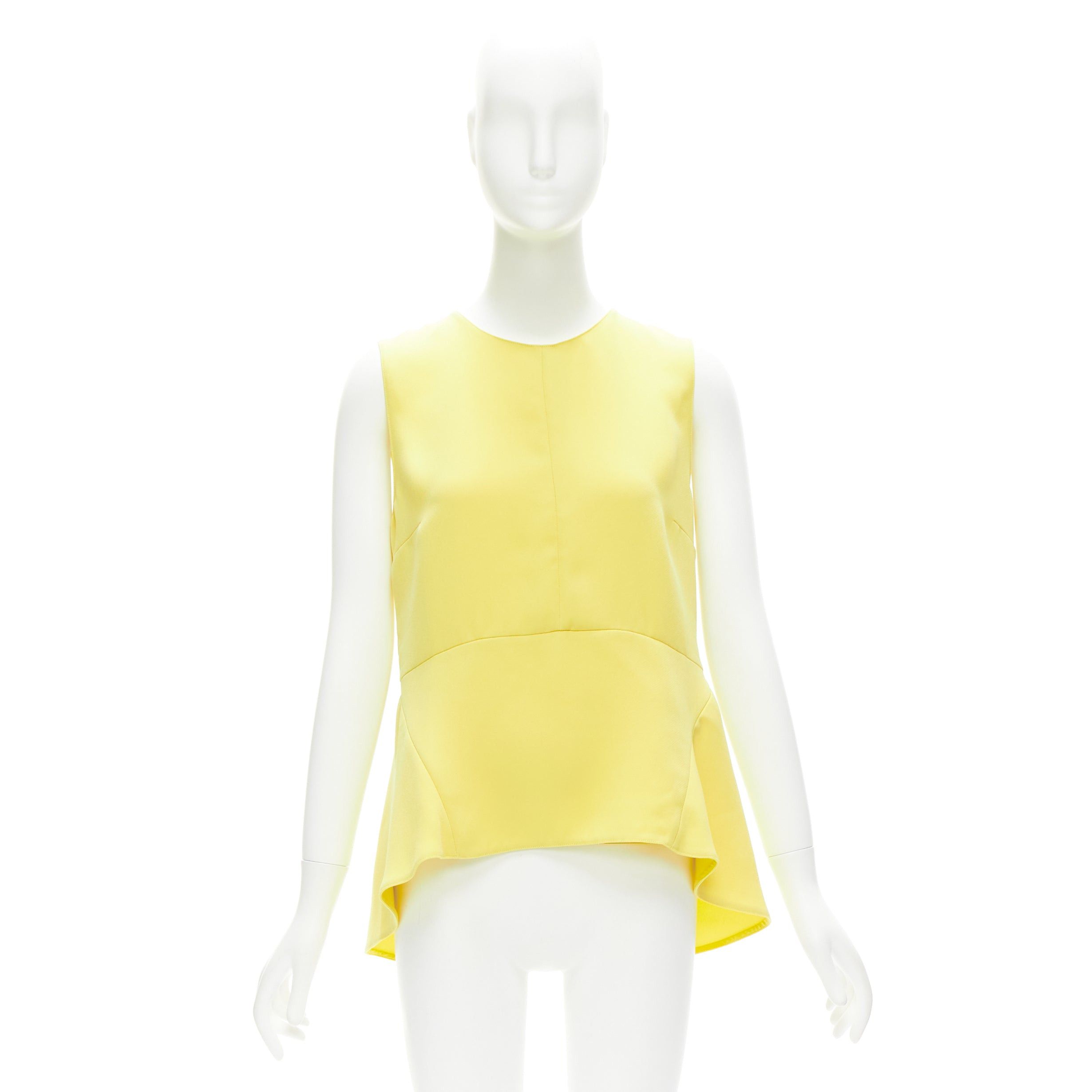Marni MARNI canary yellow darted high low peplum sleeveless top IT42 M Size M / US 6-8 / IT 42-44 - 9 Thumbnail