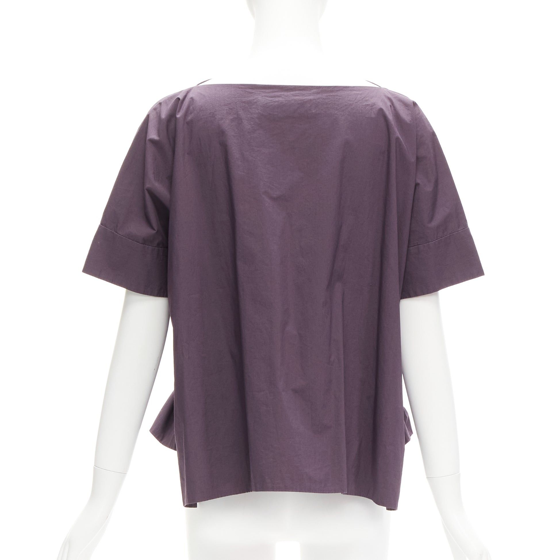 Marni MARNI 100% cotton purple V collar bow belt boxy top IT38 XS Size XS / US 0-2 / IT 36-38 - 5 Thumbnail