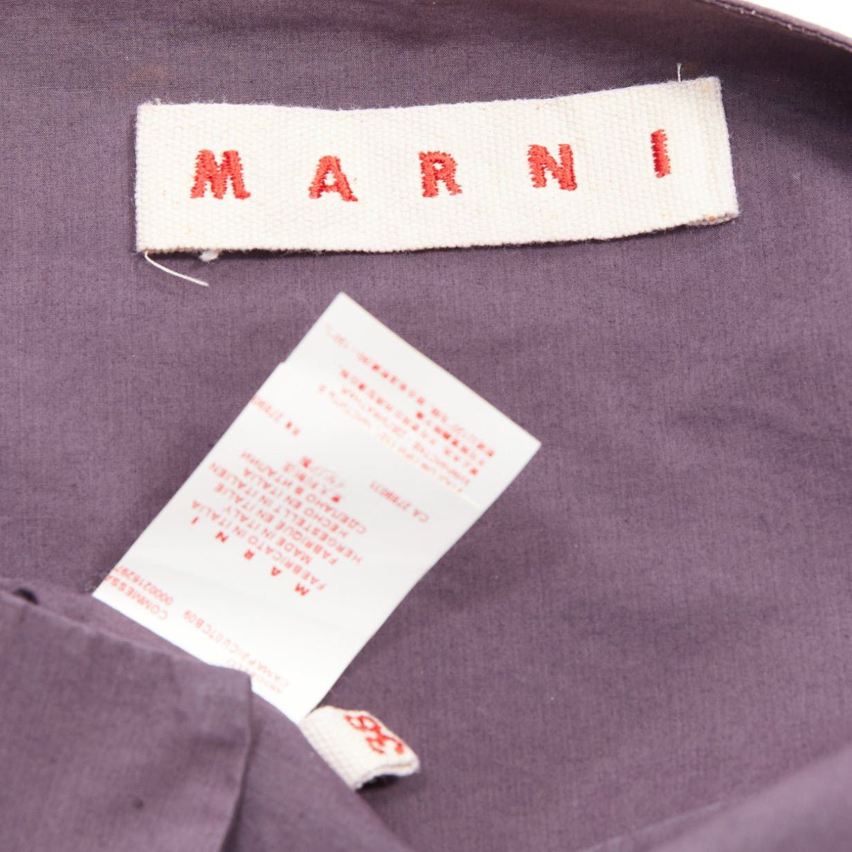 Marni MARNI 100% cotton purple V collar bow belt boxy top IT38 XS Size XS / US 0-2 / IT 36-38 - 8 Thumbnail