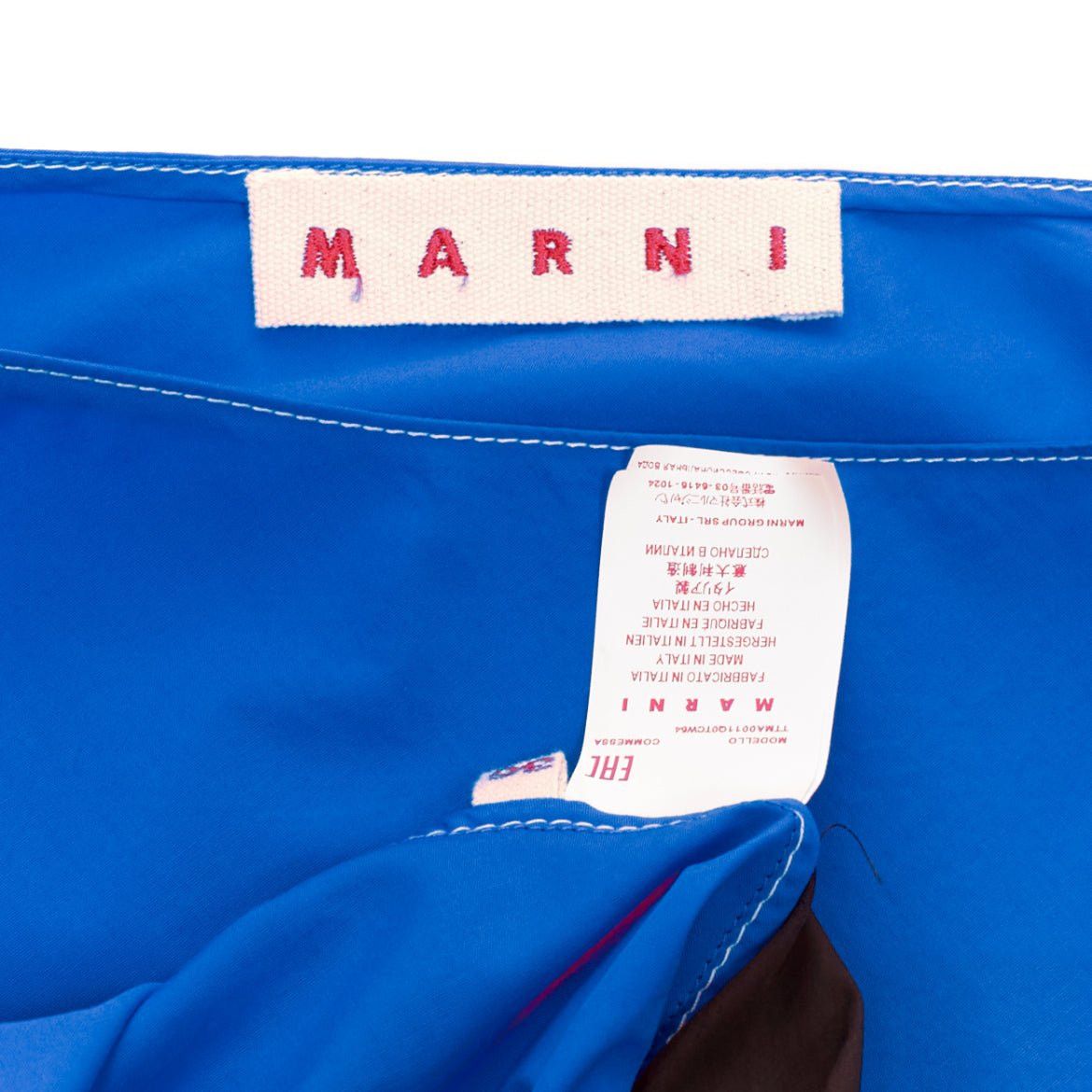 Marni MARNI blue front black back cocoo 3D cut mini dress IT36 XS Size XS / US 0-2 / IT 36-38 - 8 Thumbnail