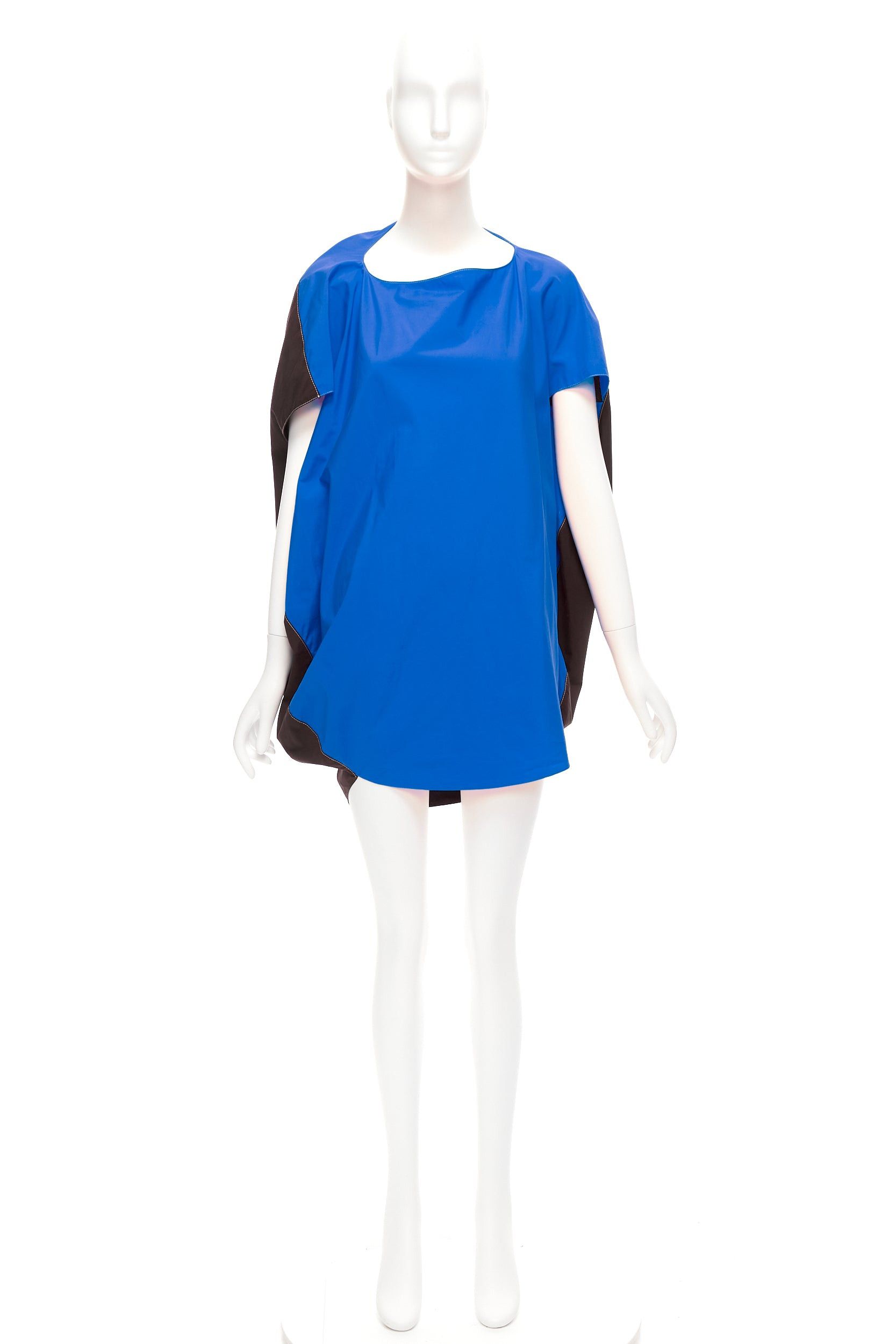 Marni MARNI blue front black back cocoo 3D cut mini dress IT36 XS Size XS / US 0-2 / IT 36-38 - 9 Thumbnail