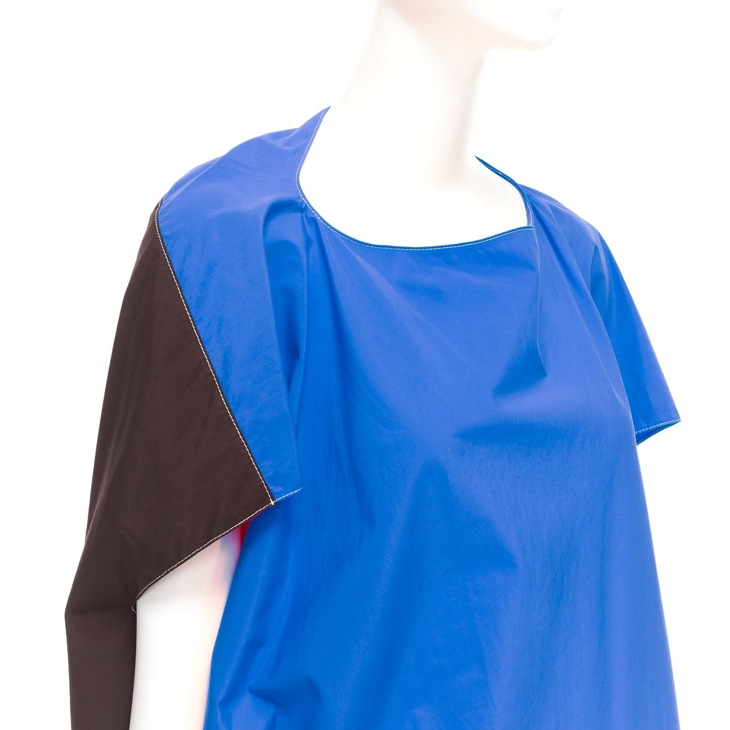 Marni MARNI blue front black back cocoo 3D cut mini dress IT36 XS Size XS / US 0-2 / IT 36-38 - 6 Thumbnail