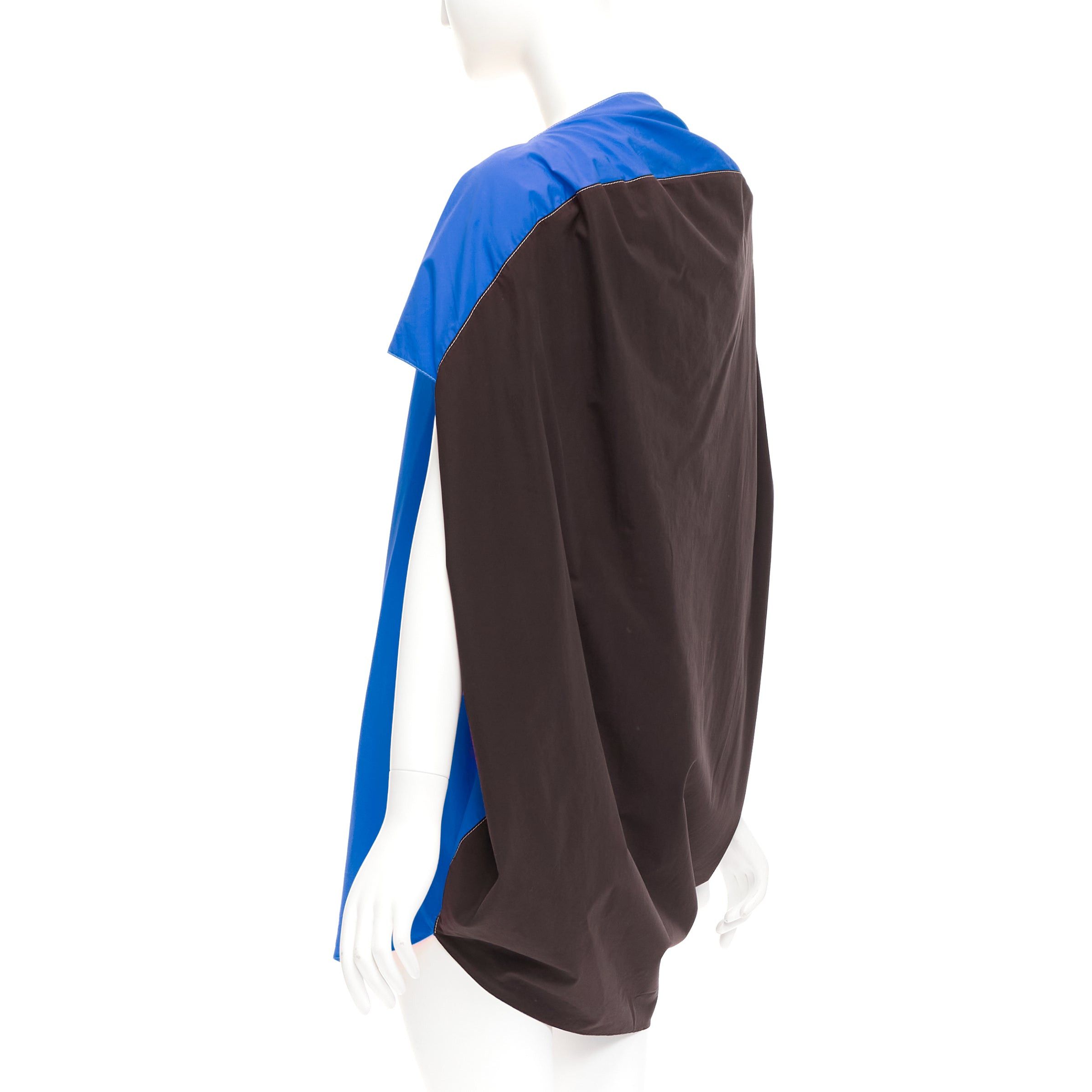 Marni MARNI blue front black back cocoo 3D cut mini dress IT36 XS Size XS / US 0-2 / IT 36-38 - 2 Thumbnail