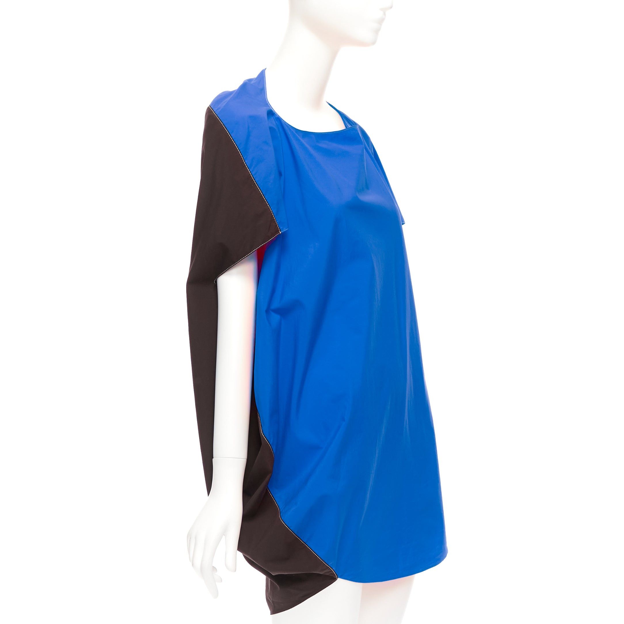Marni MARNI blue front black back cocoo 3D cut mini dress IT36 XS Size XS / US 0-2 / IT 36-38 - 3 Thumbnail