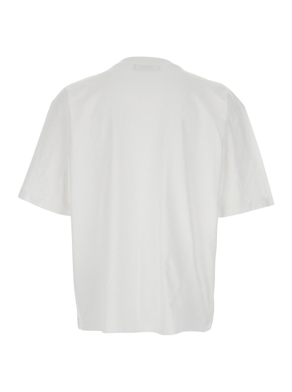 Dsquared2 White Crewneck T-Shirt with Logo Lettering on the Front in Cotton Man Size US L / EU 52-54 / 3 - 2 Thumbnail
