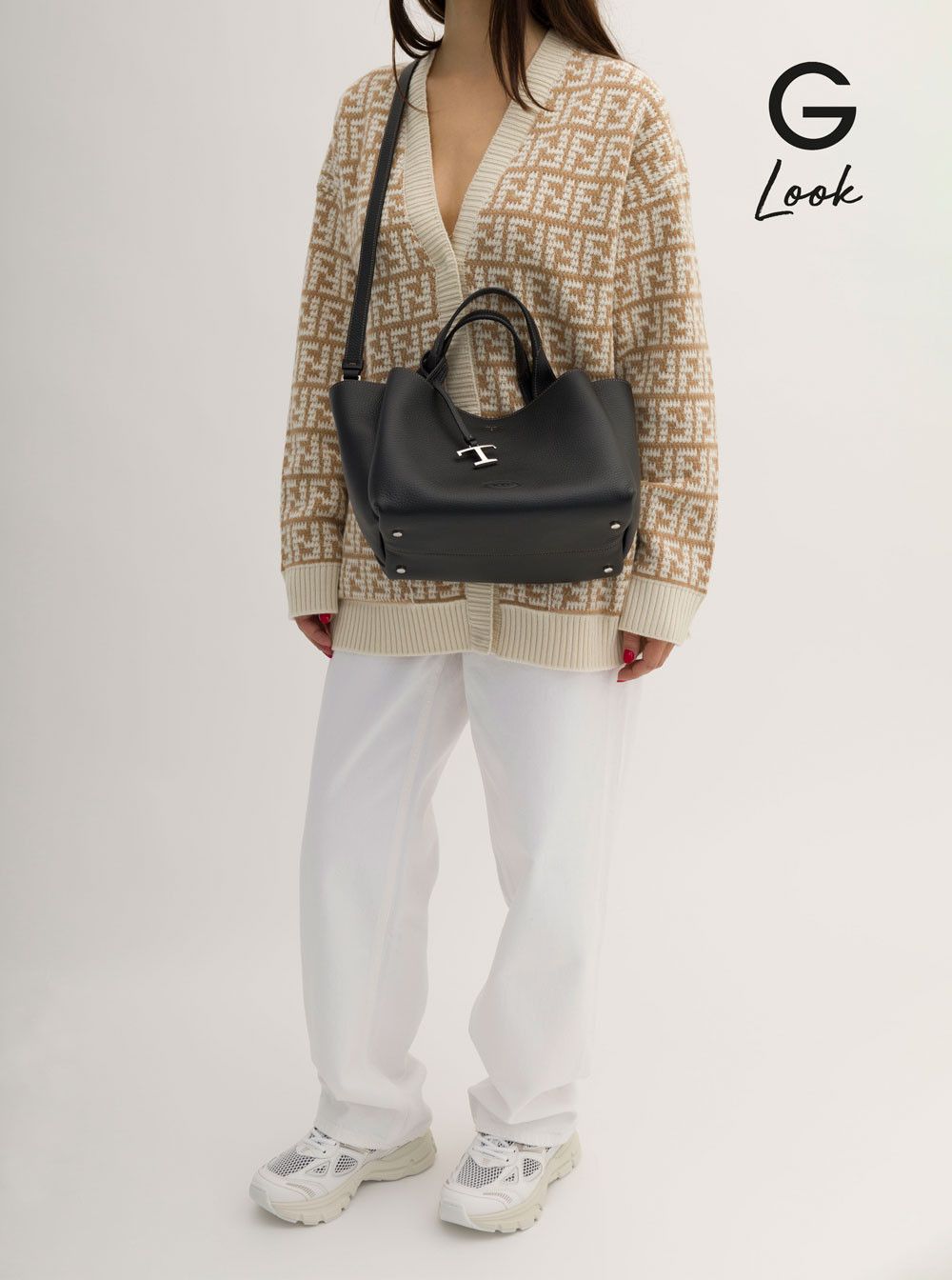 Tod's Handbag 'T Timeless' with Logo Embossed in Black Garnet Leather for Women Size ONE SIZE - 5 Thumbnail
