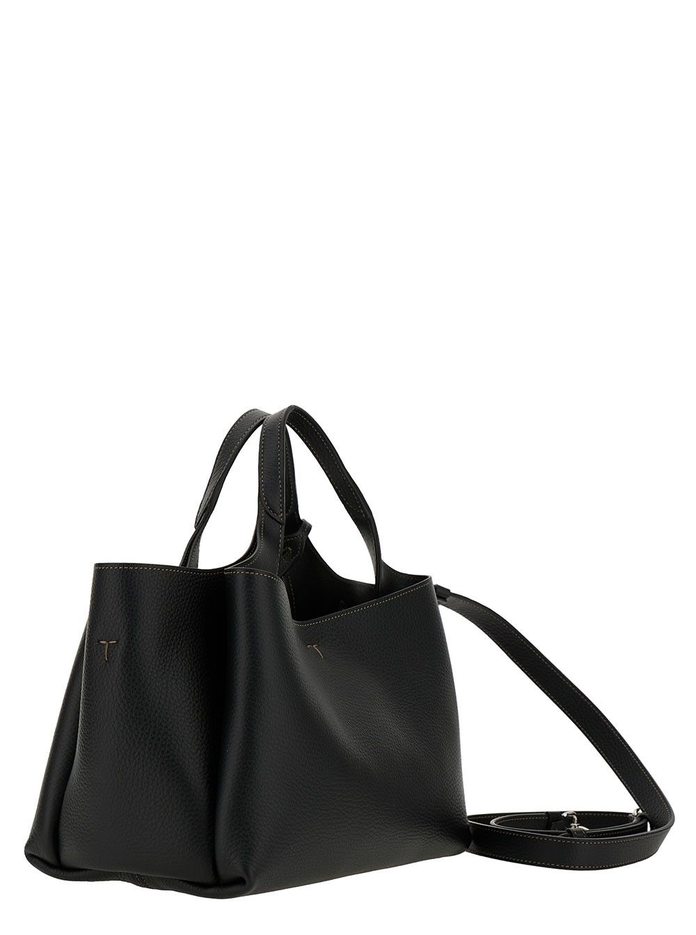 Tod's Handbag 'T Timeless' with Logo Embossed in Black Garnet Leather for Women Size ONE SIZE - 3 Thumbnail
