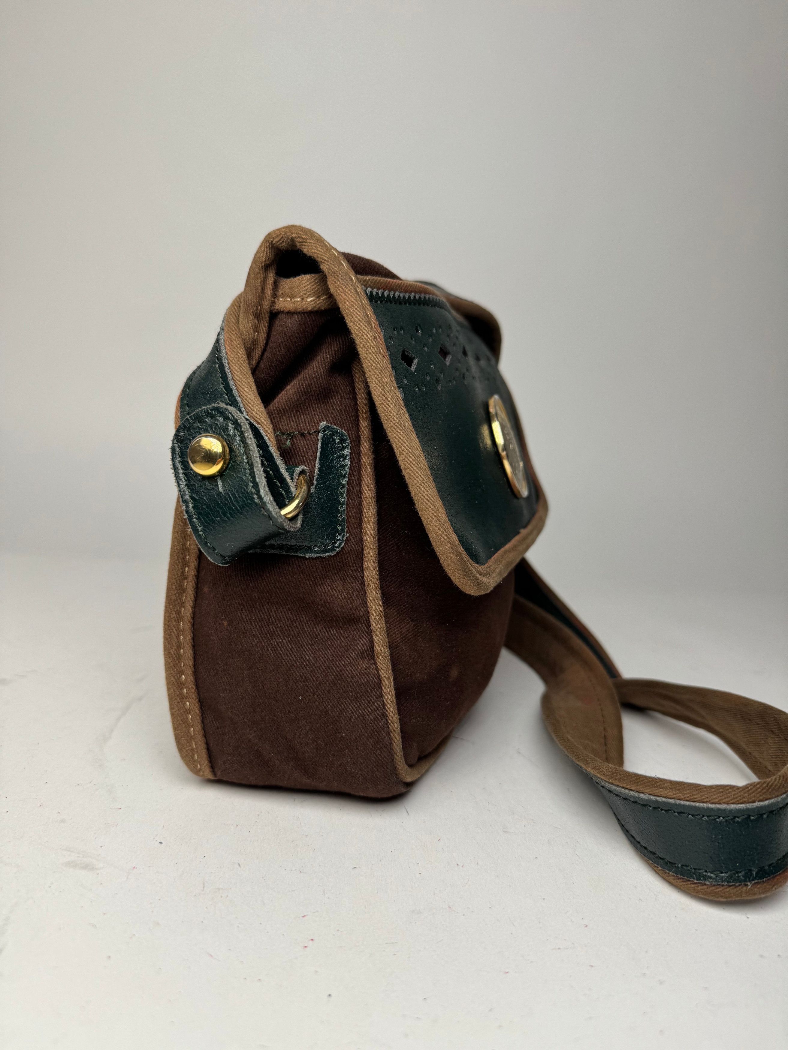 Loewe Vintage Madrid Canvas Leather bag green Brown Size ONE SIZE - 5 Thumbnail