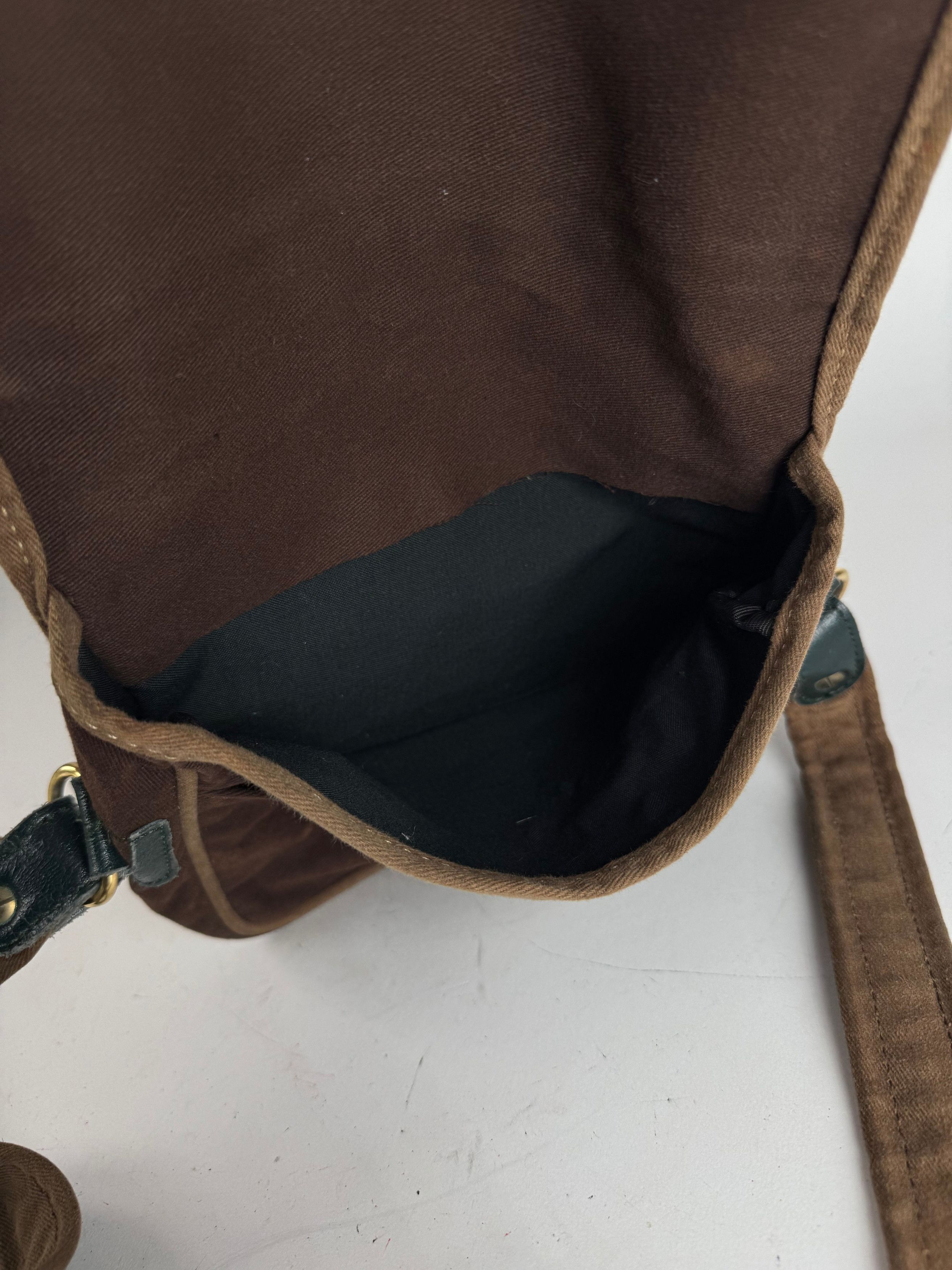 Loewe Vintage Madrid Canvas Leather bag green Brown Size ONE SIZE - 3 Thumbnail