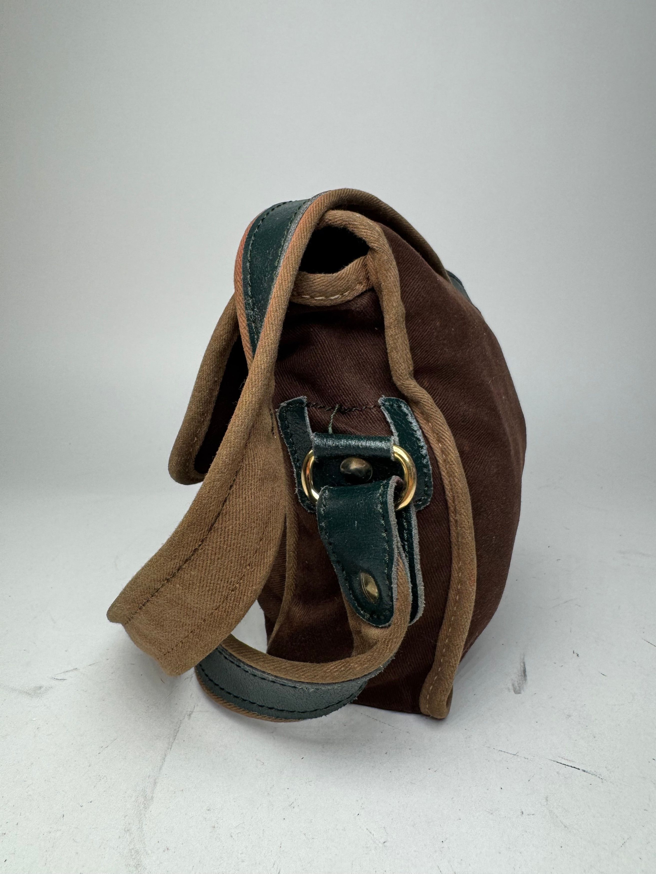 Loewe Vintage Madrid Canvas Leather bag green Brown Size ONE SIZE - 6 Thumbnail