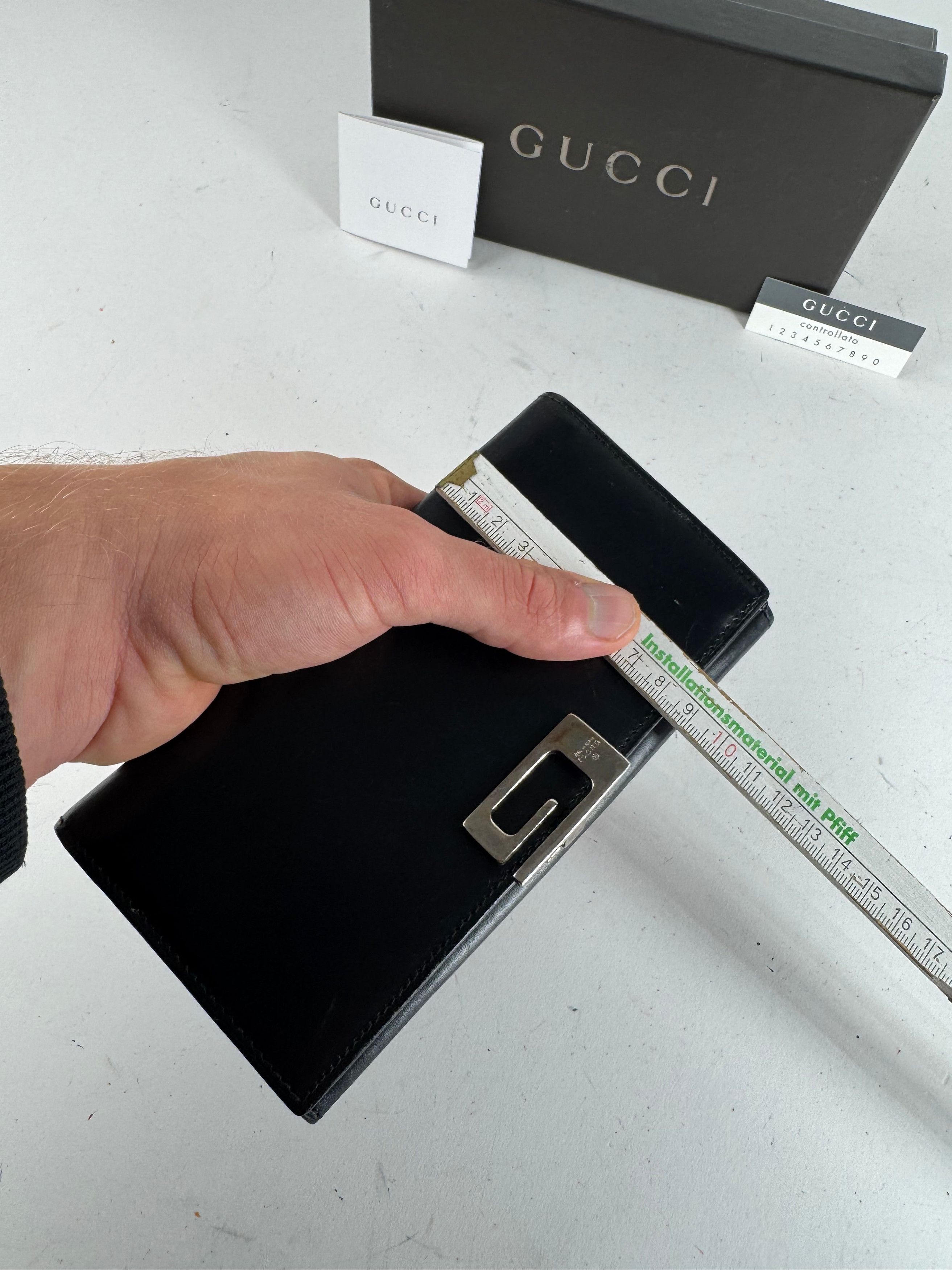 Gucci Vintage Leather Wallet Black Size ONE SIZE - 12 Thumbnail