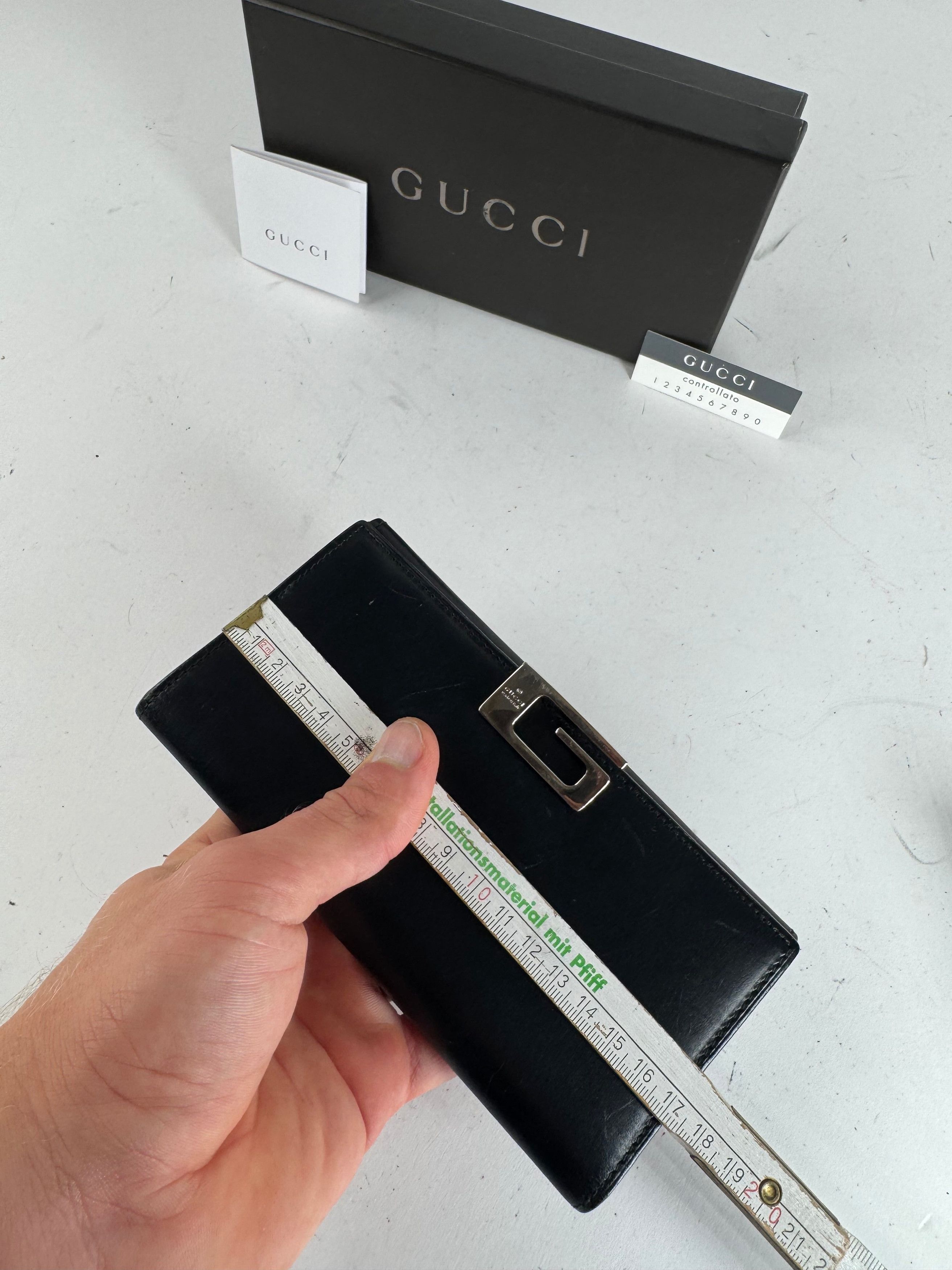 Gucci Vintage Leather Wallet Black Size ONE SIZE - 11 Thumbnail