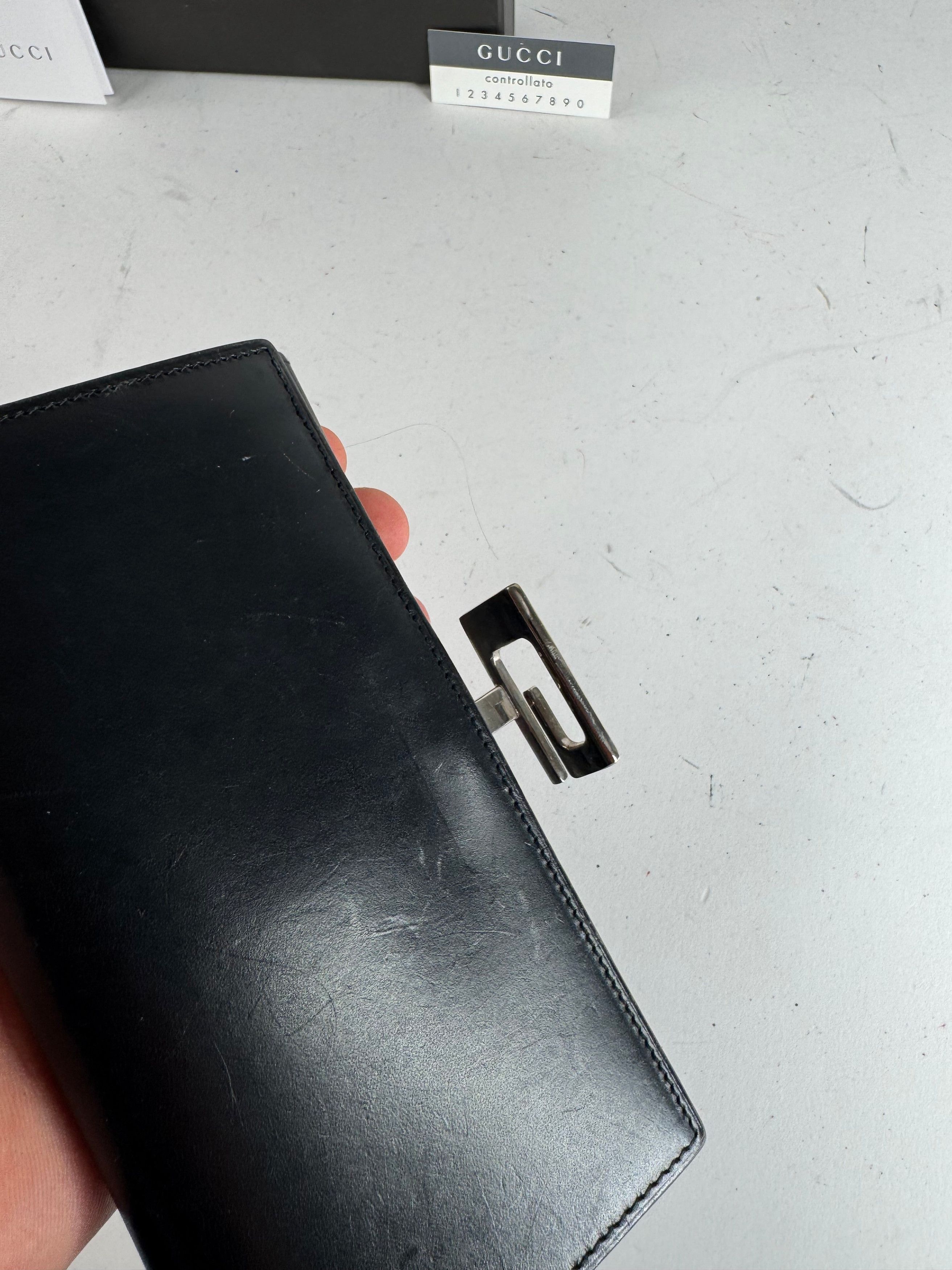 Gucci Vintage Leather Wallet Black Size ONE SIZE - 4 Thumbnail