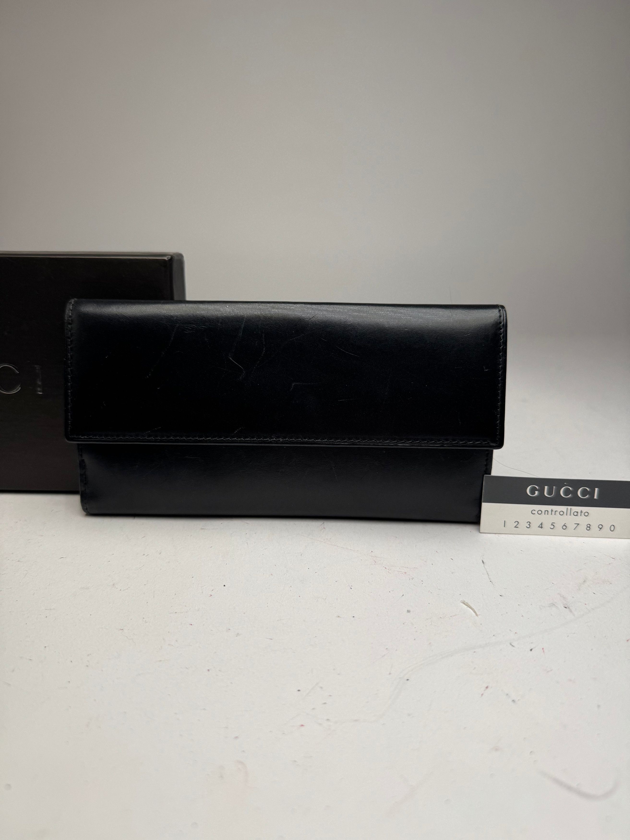 Gucci Vintage Leather Wallet Black Size ONE SIZE - 5 Thumbnail