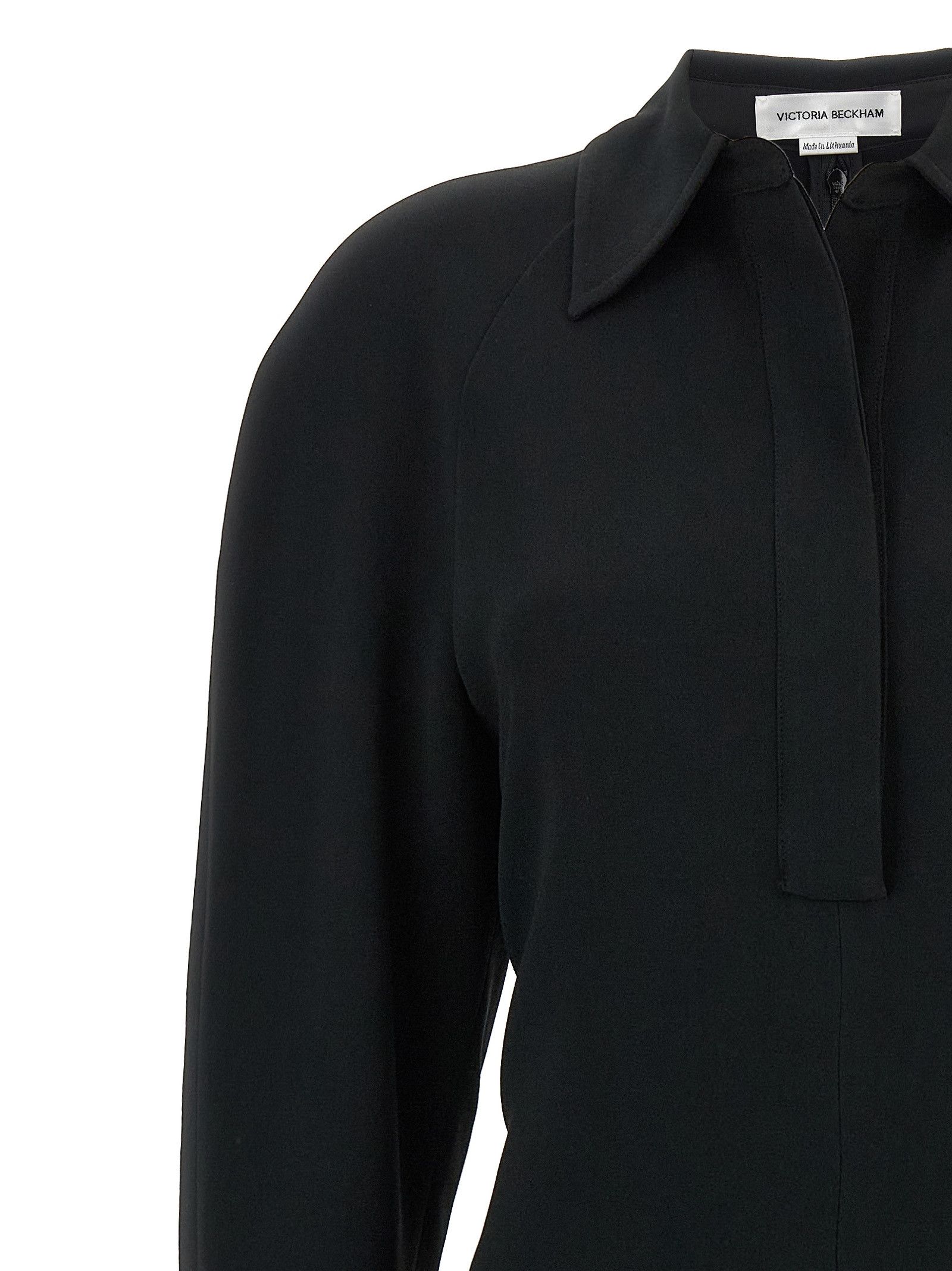 Victoria Beckham 'Long Sleeve Polo Collar Midi' dress Size XS / US 0-2 / IT 36-38 - 3 Thumbnail