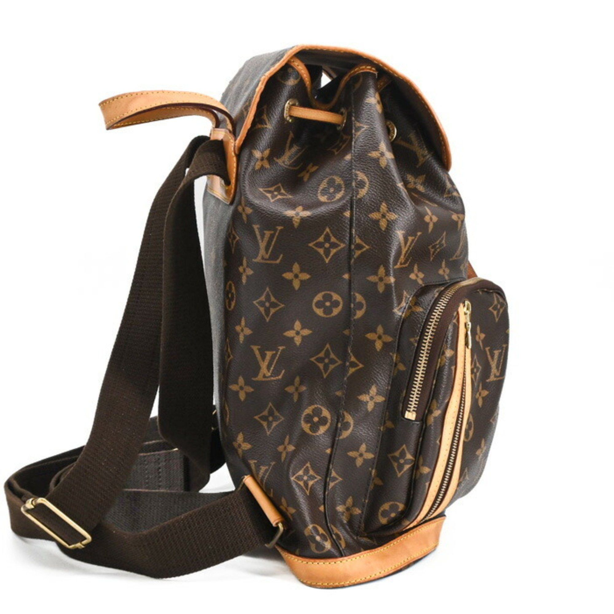 Louis Vuitton LOUIS VUITTON Sac Ado Bosphor Monogram Backpack, Brown Leather, M40107 Size ONE SIZE - 4 Thumbnail