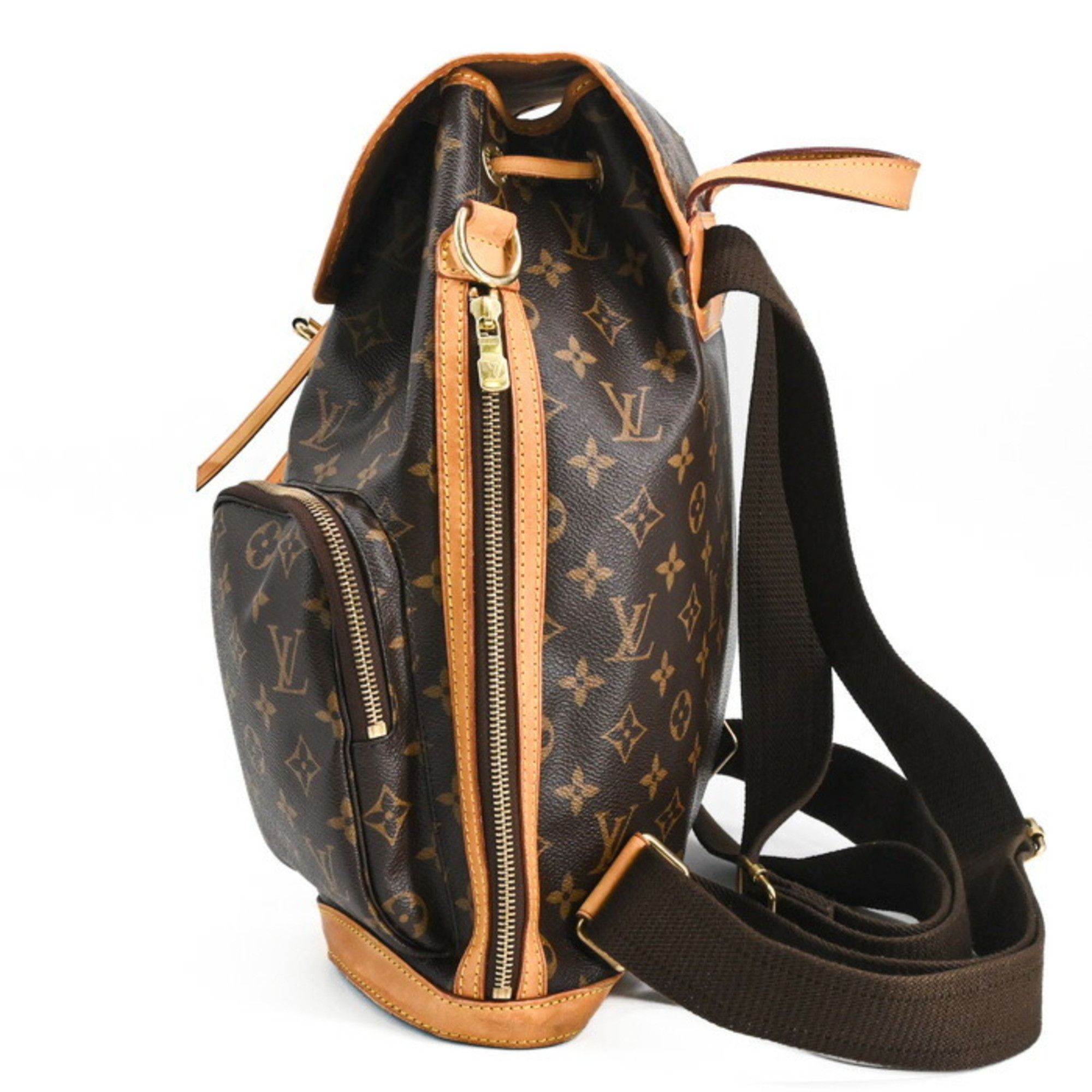 Louis Vuitton LOUIS VUITTON Sac Ado Bosphor Monogram Backpack, Brown Leather, M40107 Size ONE SIZE - 3 Thumbnail