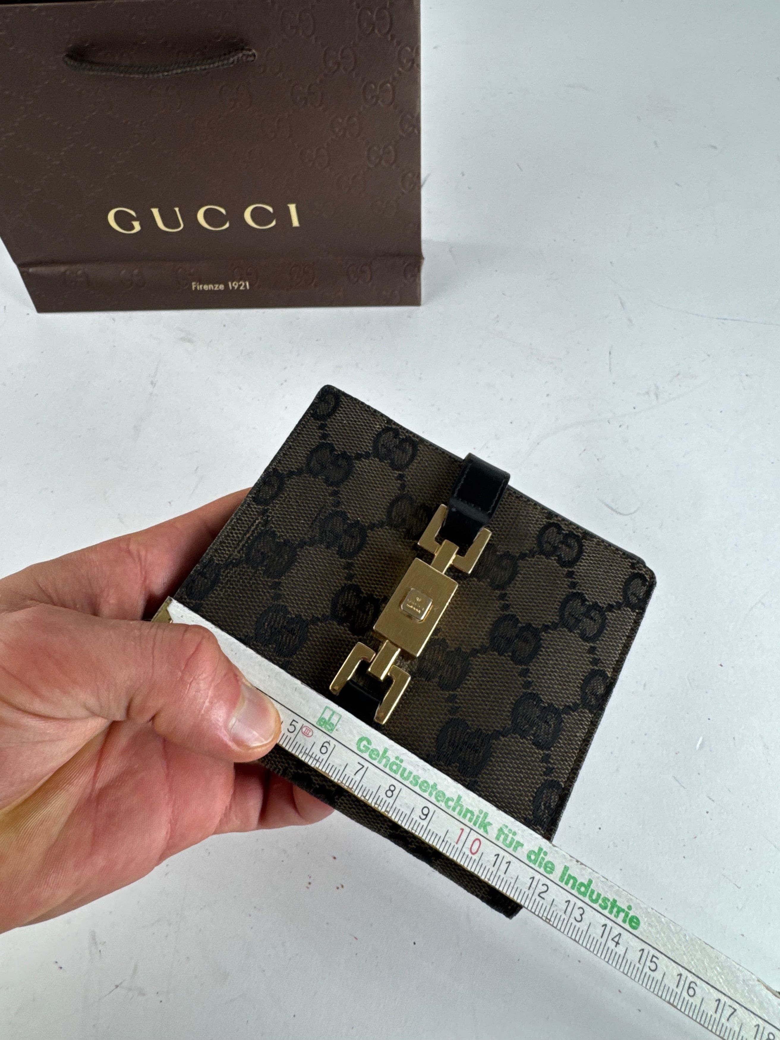 Gucci Vintage Jackie Monogram Wallet black brown Size ONE SIZE - 10 Thumbnail