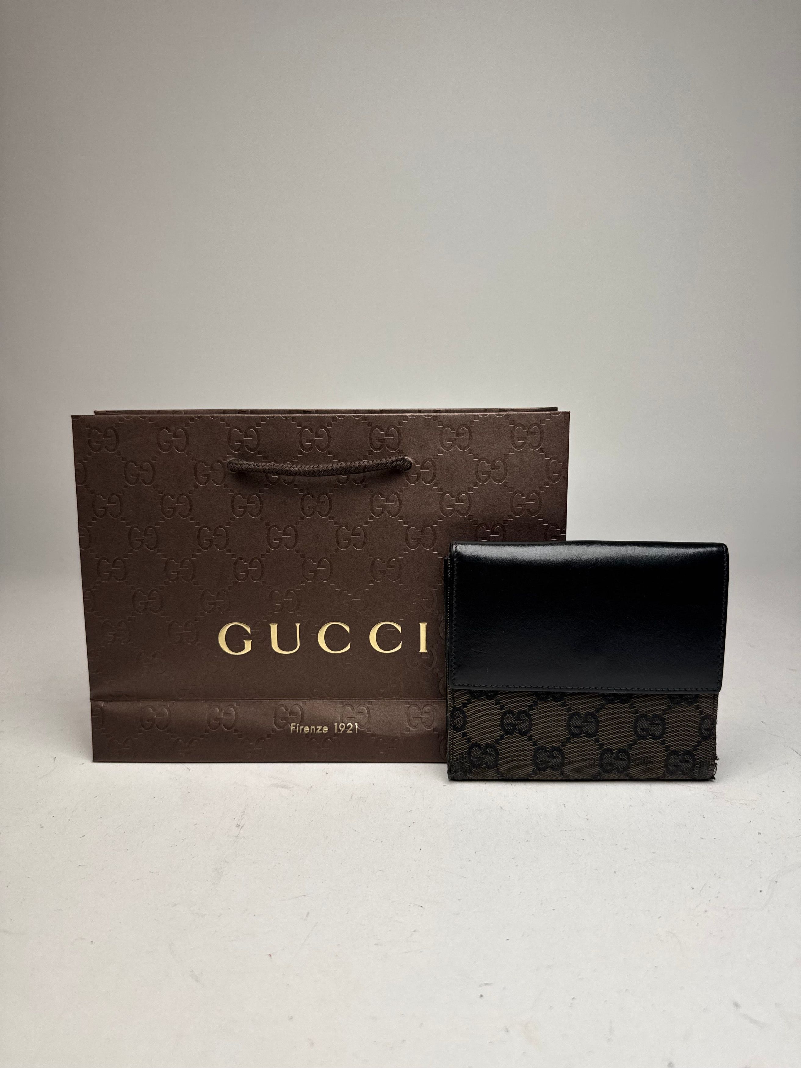 Gucci Vintage Jackie Monogram Wallet black brown Size ONE SIZE - 2 Thumbnail