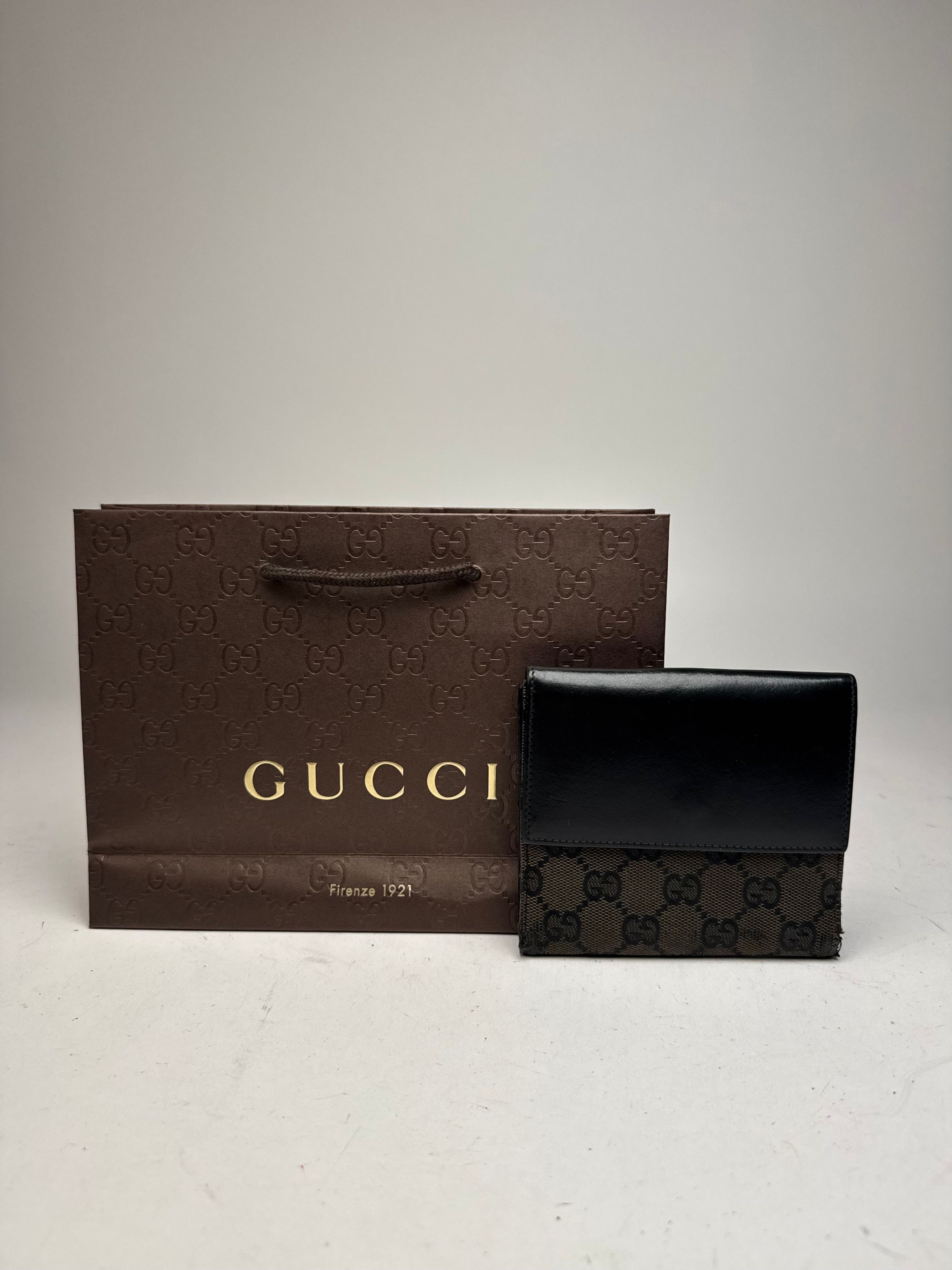 Gucci Vintage Jackie Monogram Wallet black brown Size ONE SIZE - 13 Thumbnail