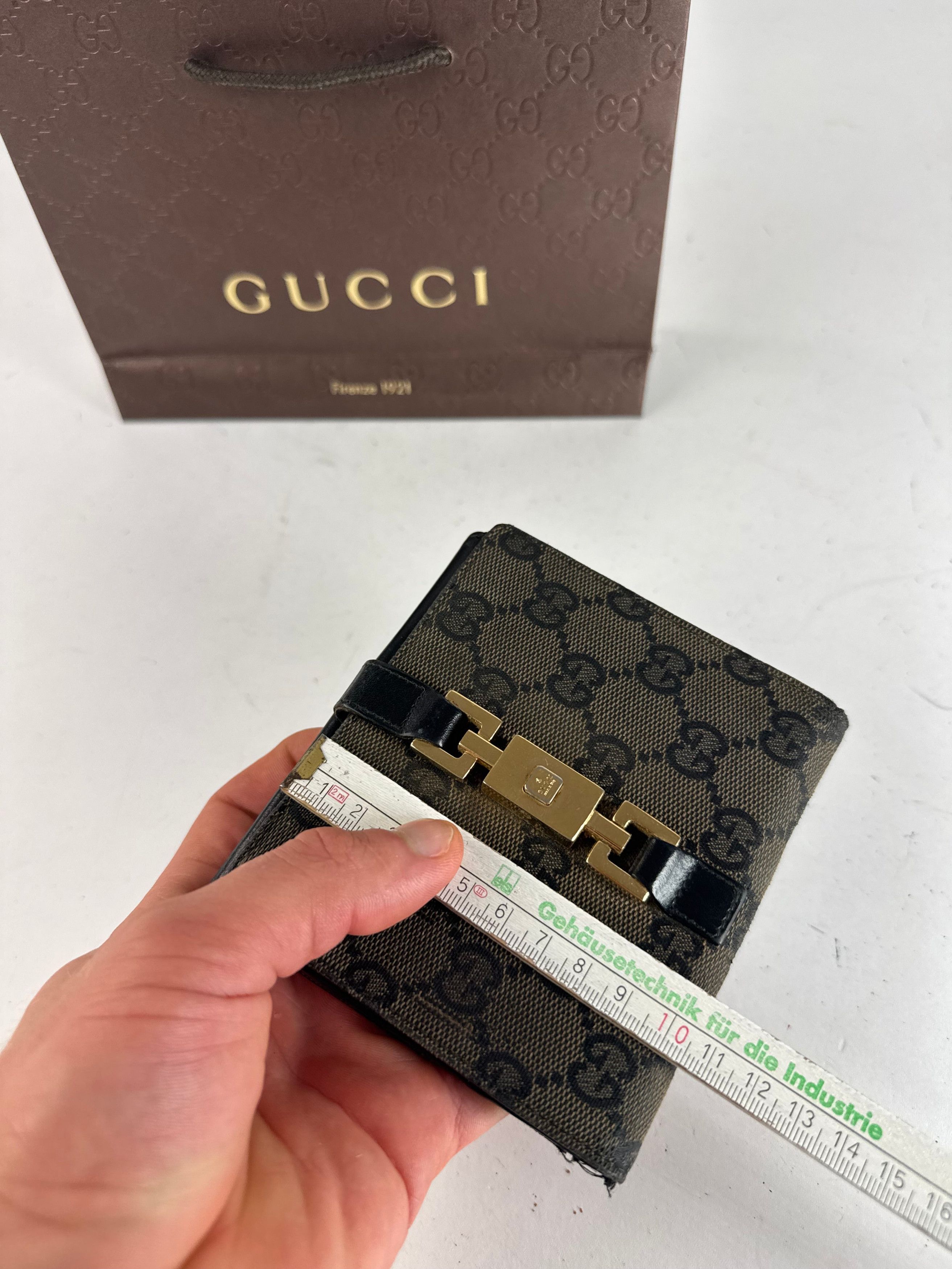 Gucci Vintage Jackie Monogram Wallet black brown Size ONE SIZE - 11 Thumbnail