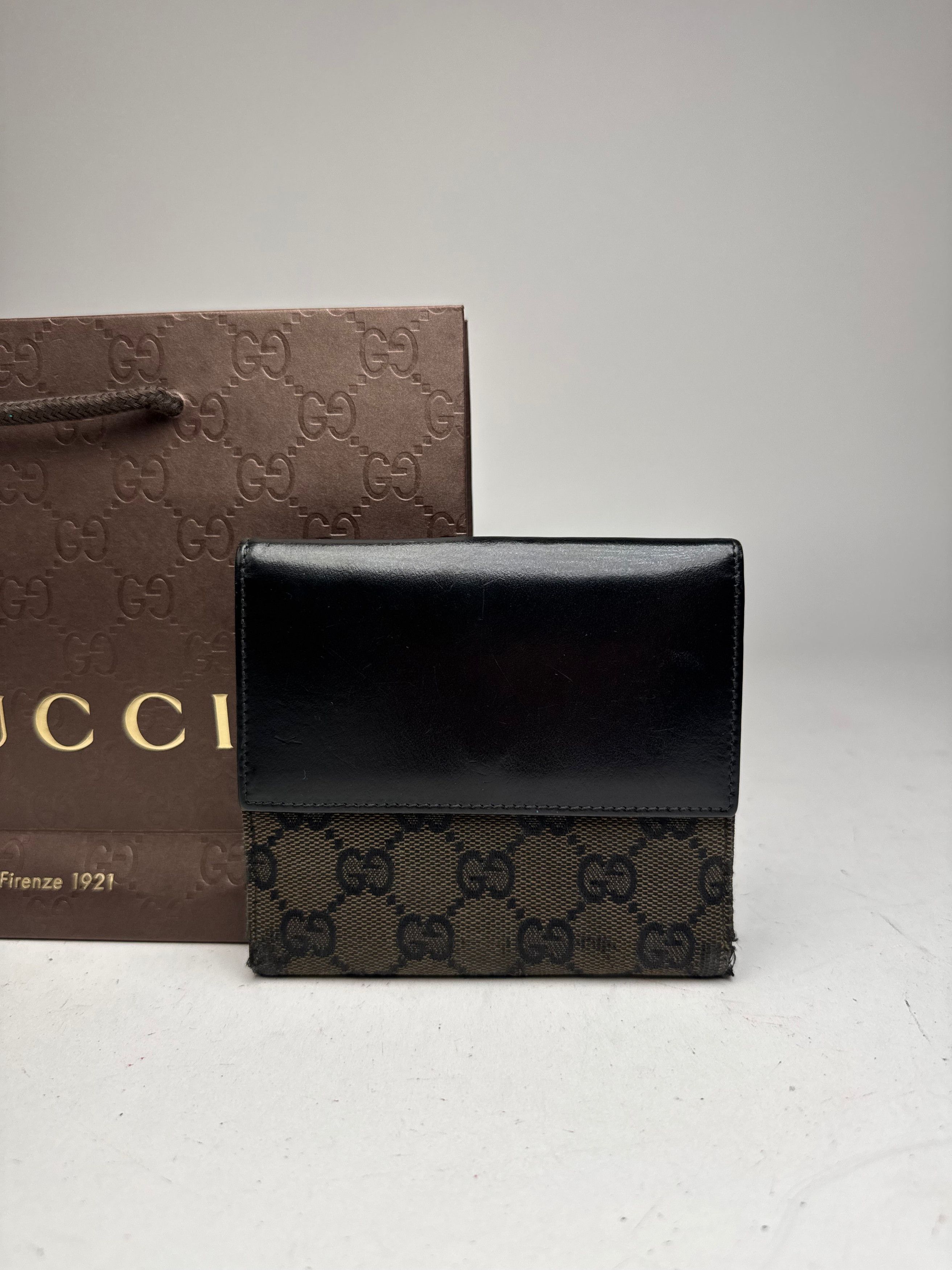 Gucci Vintage Jackie Monogram Wallet black brown Size ONE SIZE - 9 Thumbnail