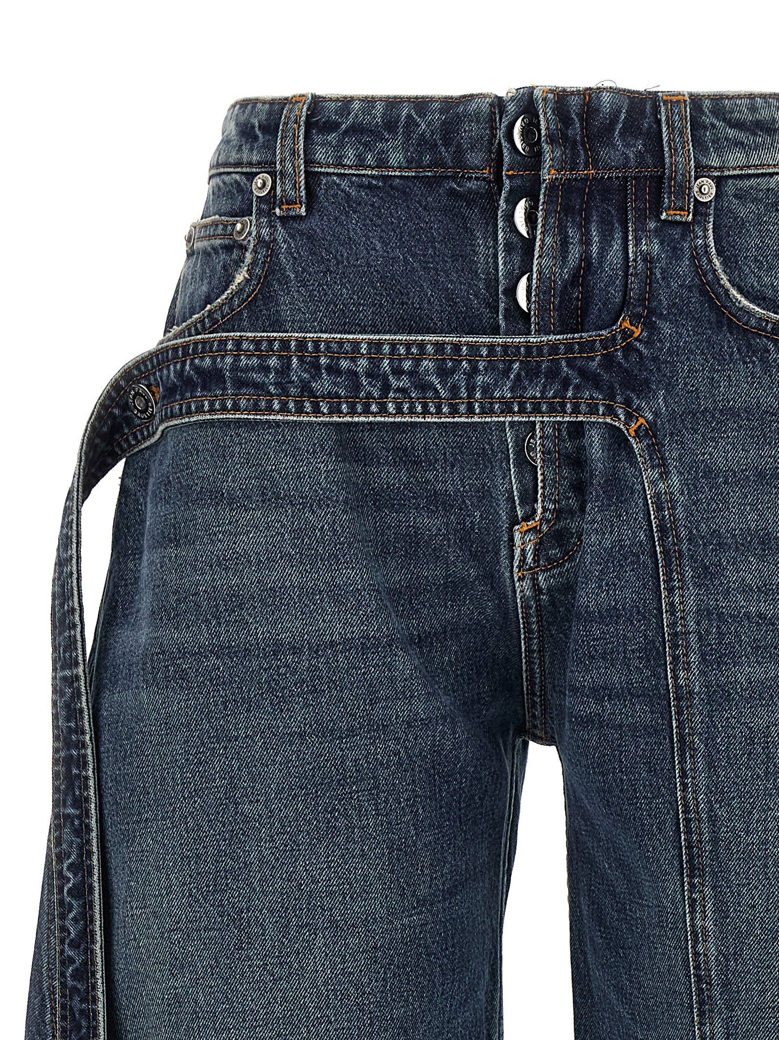 Jean Paul Gaultier 'The Blue Denim Strap' jeans Size 25" / US 0 / IT 36 - 3 Thumbnail