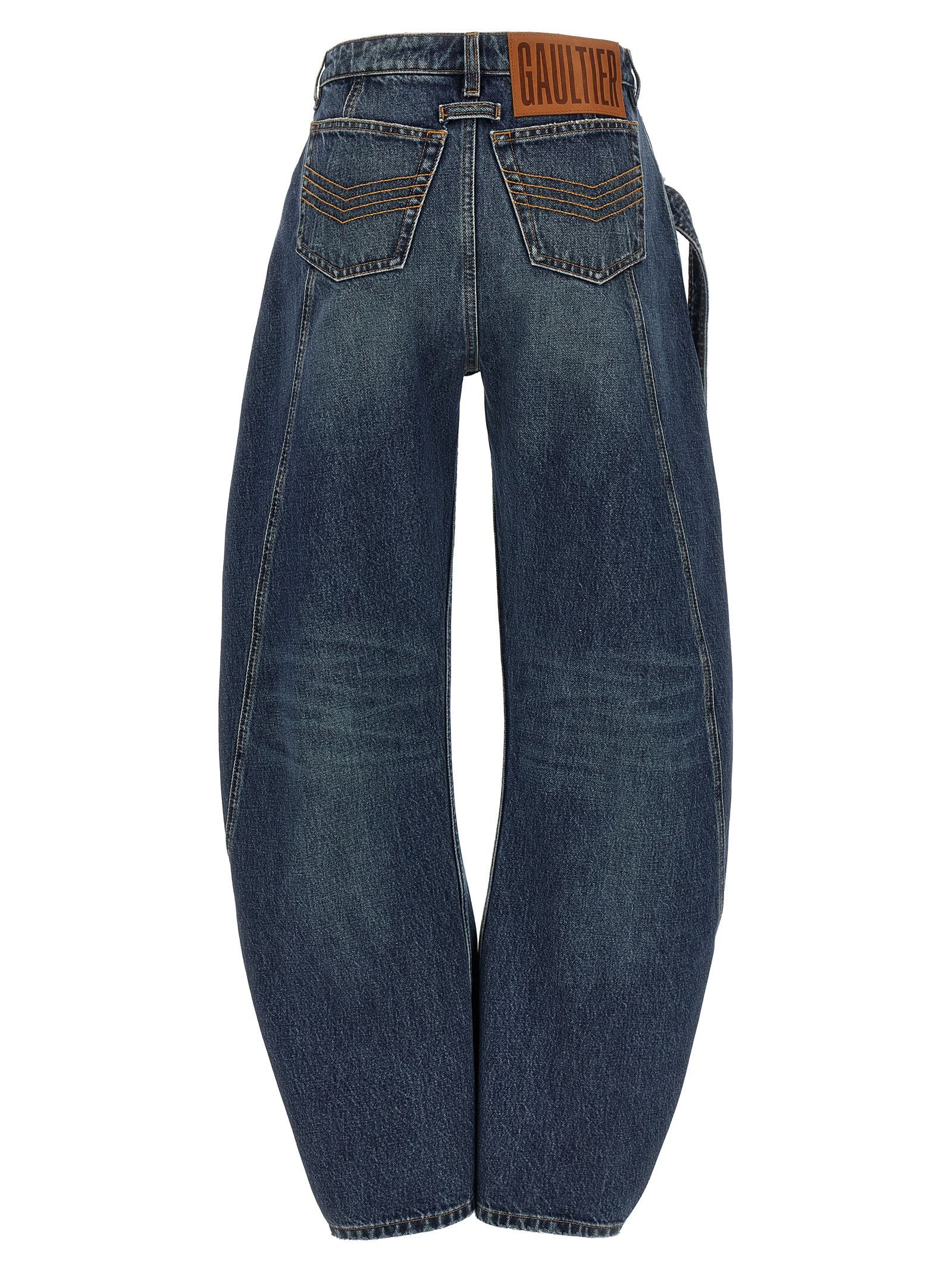 Jean Paul Gaultier 'The Blue Denim Strap' jeans Size 25" / US 0 / IT 36 - 2 Thumbnail