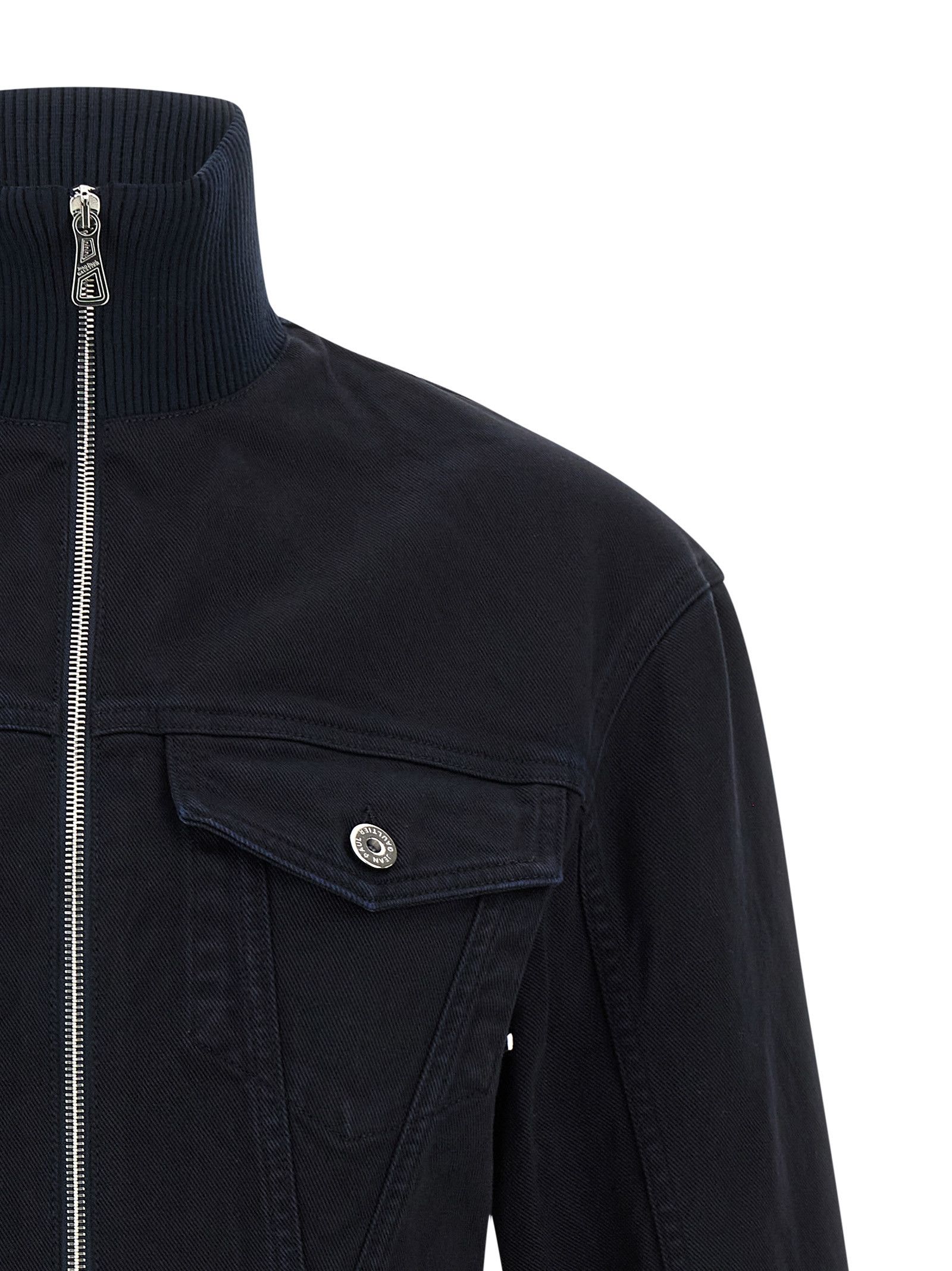 Jean Paul Gaultier 'The Slit Denim' jacket Size S / US 4 / IT 40 - 3 Thumbnail