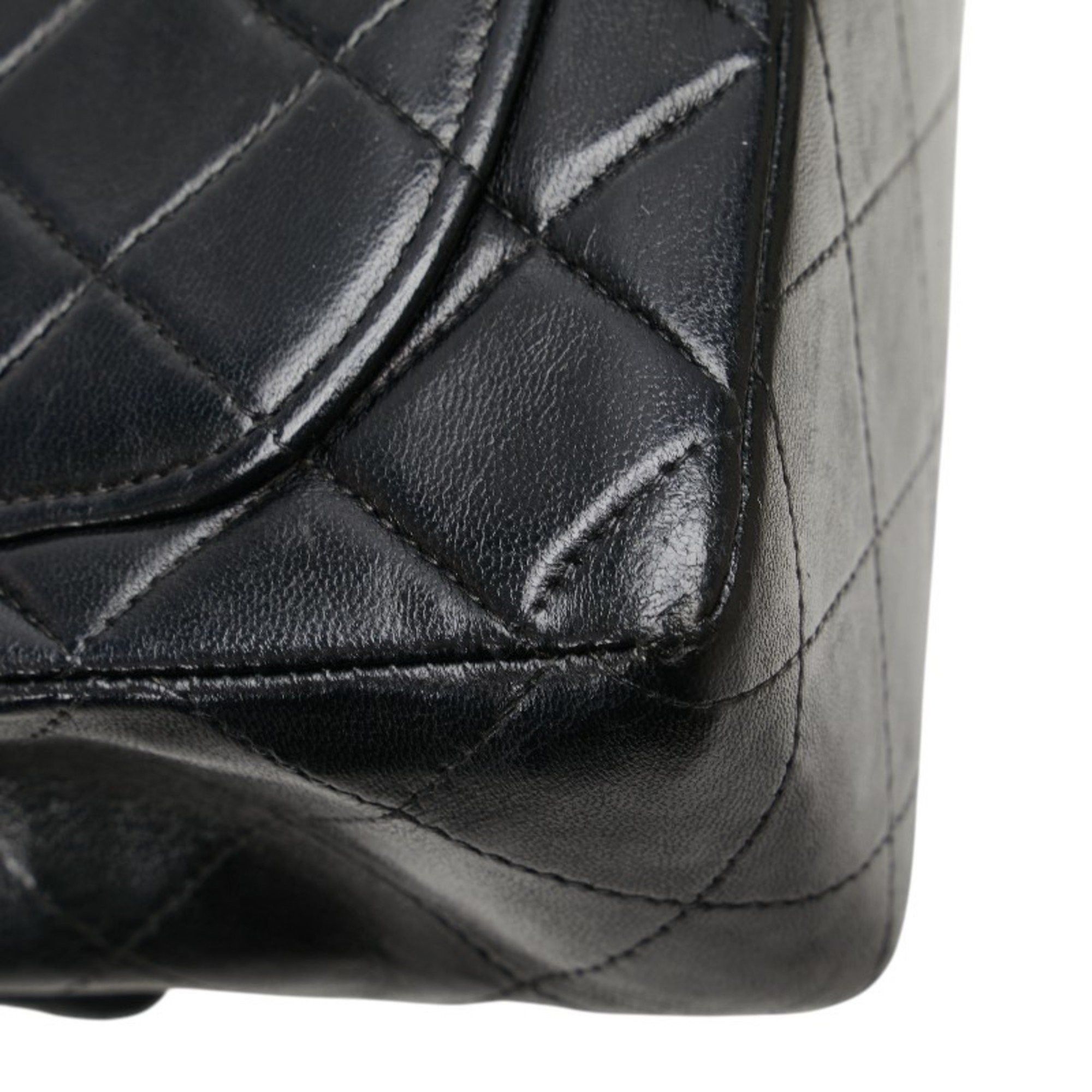 Chanel CHANEL Mini Matelasse Coco Mark Chain Shoulder Bag in Black Lambskin for Women Size ONE SIZE - 6 Thumbnail