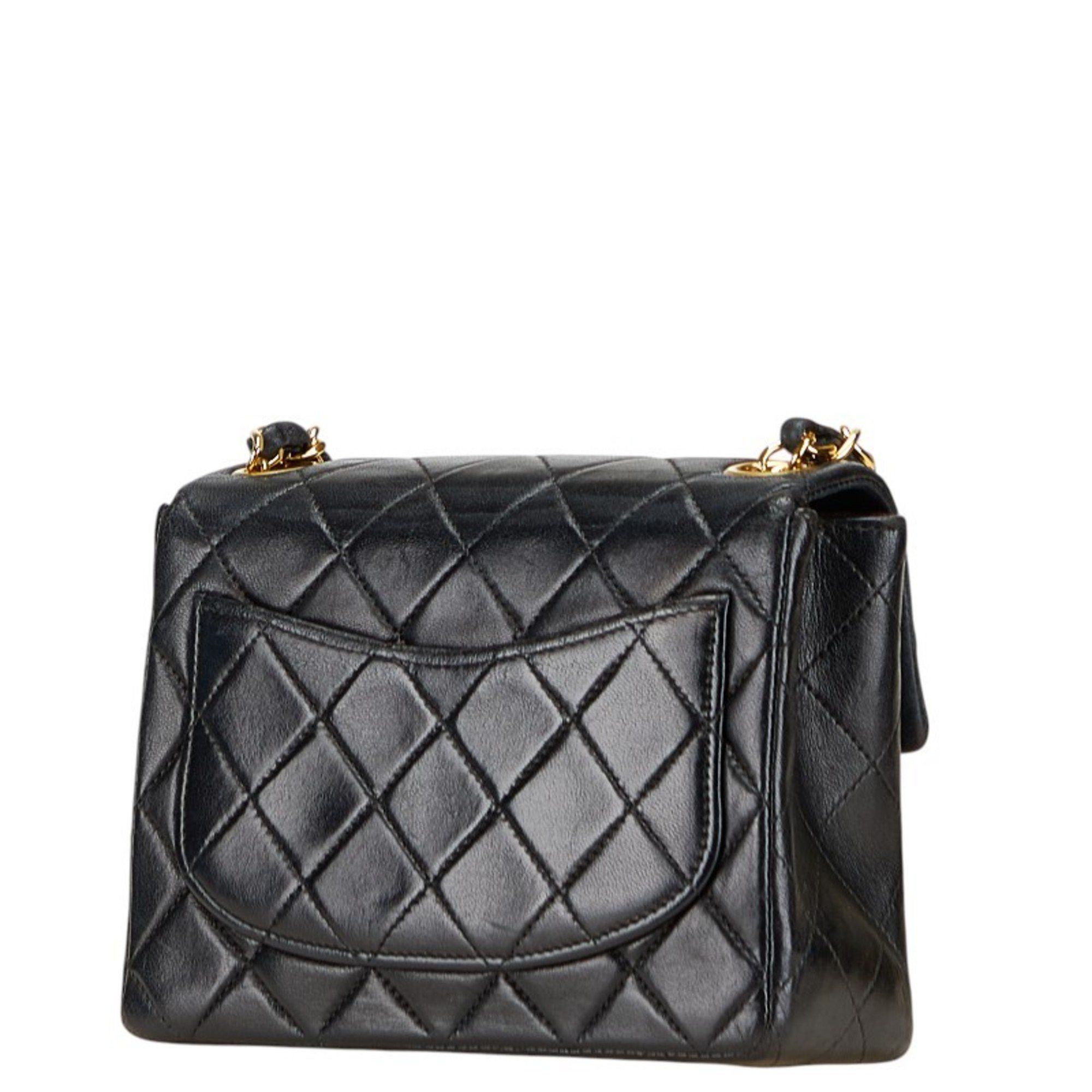 Chanel CHANEL Mini Matelasse Coco Mark Chain Shoulder Bag in Black Lambskin for Women Size ONE SIZE - 2 Thumbnail