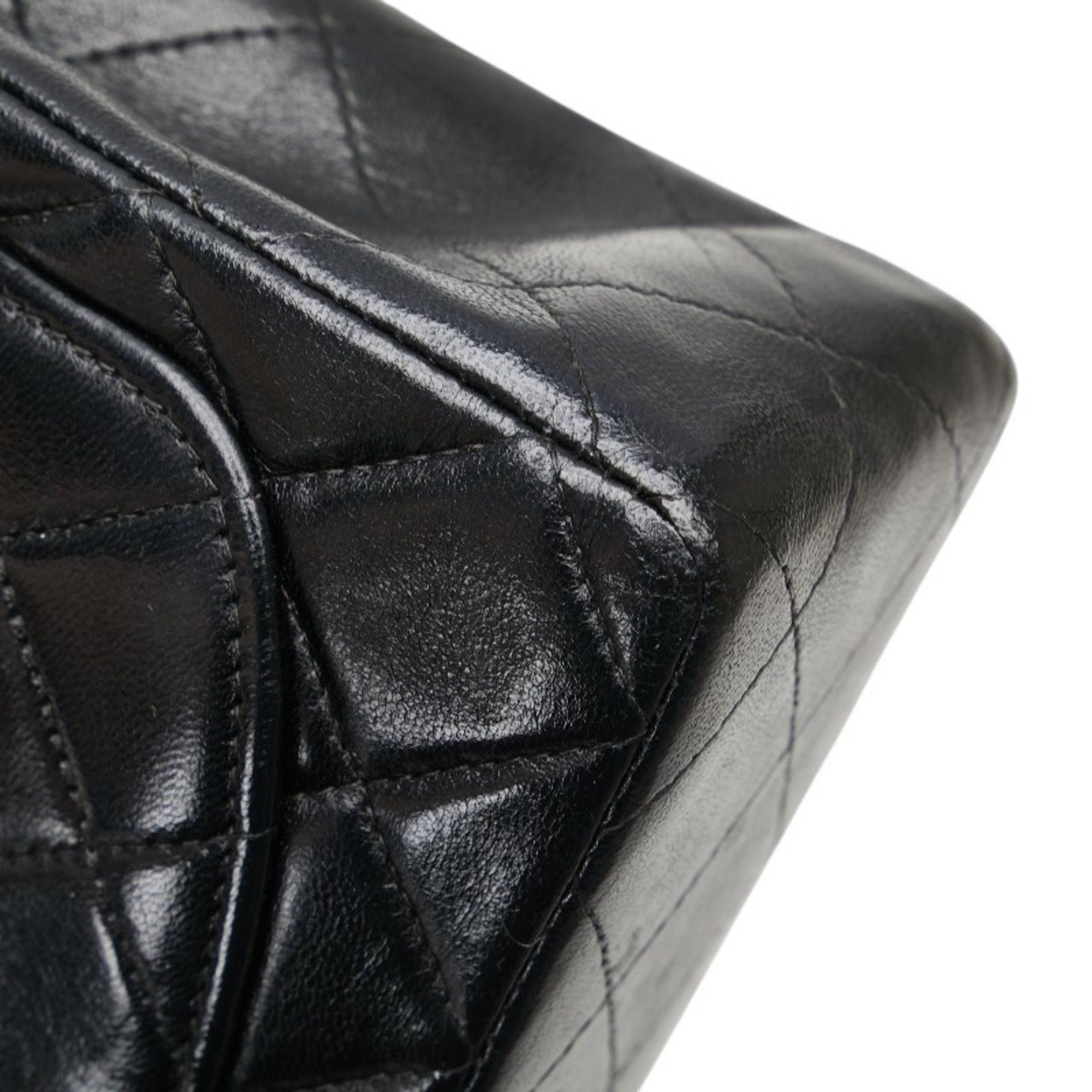 Chanel CHANEL Mini Matelasse Coco Mark Chain Shoulder Bag in Black Lambskin for Women Size ONE SIZE - 7 Thumbnail