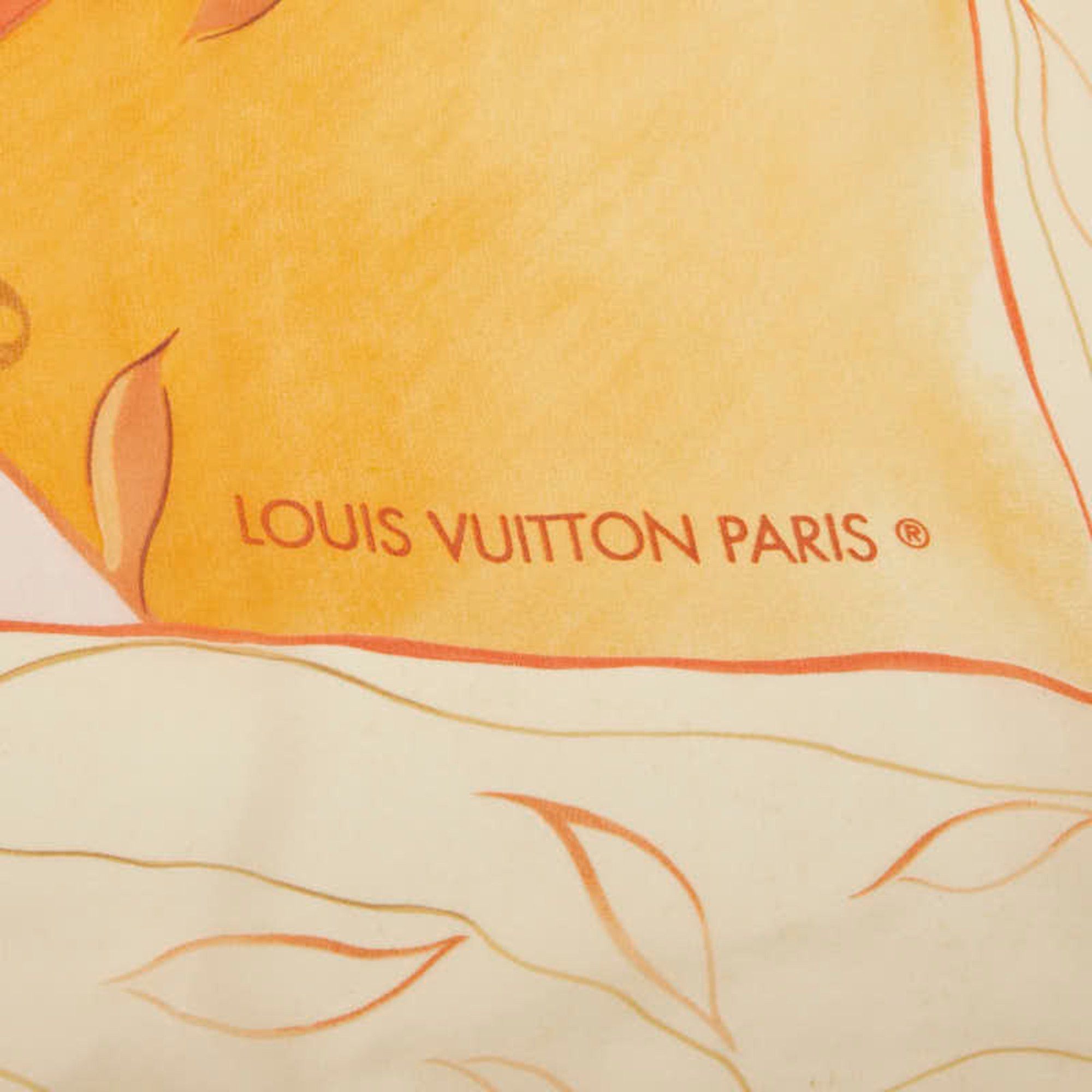 Louis Vuitton Louis Vuitton Monogram Airplane Scarf, Beige Multicolor Silk, Women's, LOUIS VUITTON Size ONE SIZE - 3 Thumbnail