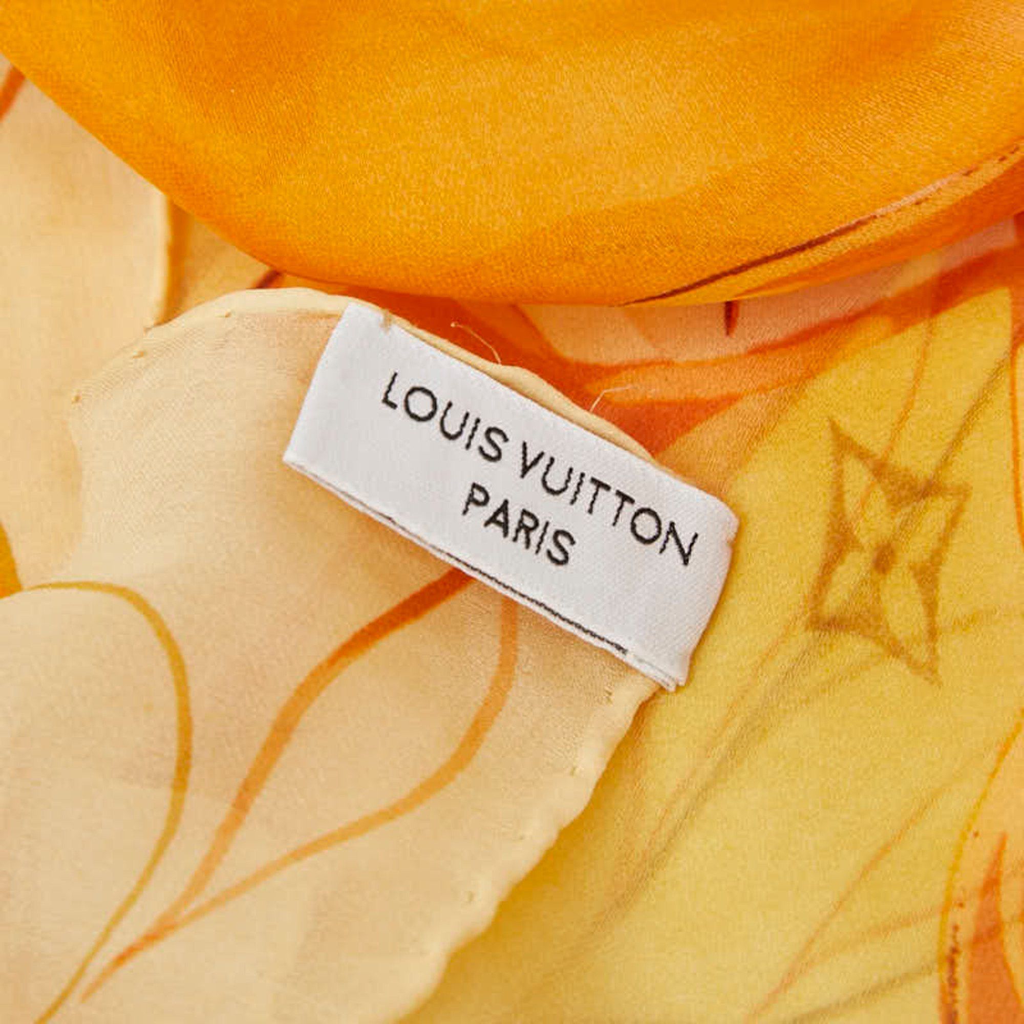 Louis Vuitton Louis Vuitton Monogram Airplane Scarf, Beige Multicolor Silk, Women's, LOUIS VUITTON Size ONE SIZE - 4 Thumbnail