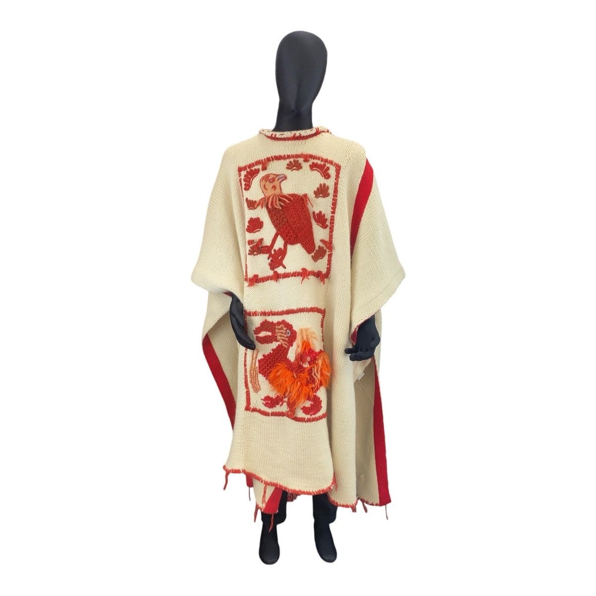 Loewe Loewe Loewe Wool Embroidered Knit Poncho Others Shawl DUTY FREE for USA Size ONE SIZE - 3 Thumbnail