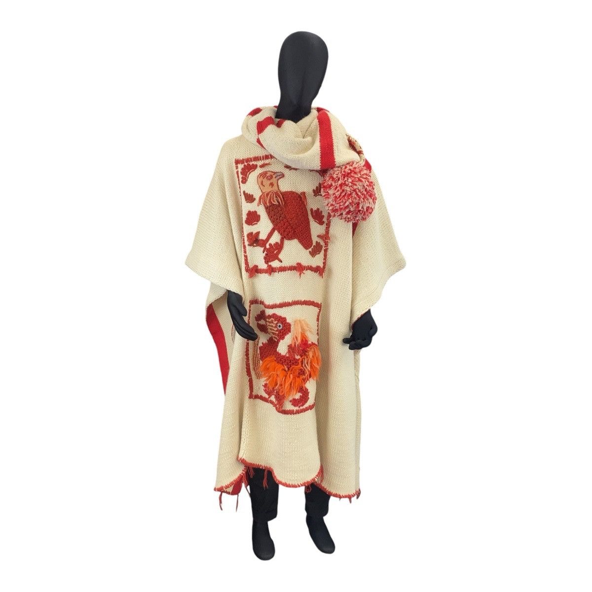 Loewe Loewe Loewe Wool Embroidered Knit Poncho Others Shawl DUTY FREE for USA Size ONE SIZE - 5 Thumbnail