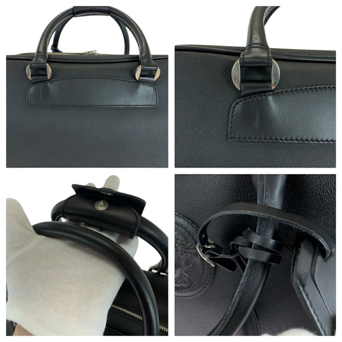 Versace Versace Gianni Versace Medusa Leather 2way Boston Bag Leather Travel Bag DUTY FREE for USA Size ONE SIZE - 6 Thumbnail