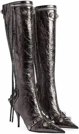 Balenciaga Balenciaga Metallized 90mm Boots SIZE 40 Size ONE SIZE - 2 Thumbnail