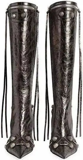 Balenciaga Balenciaga Metallized 90mm Boots SIZE 41 Size ONE SIZE - 3 Thumbnail