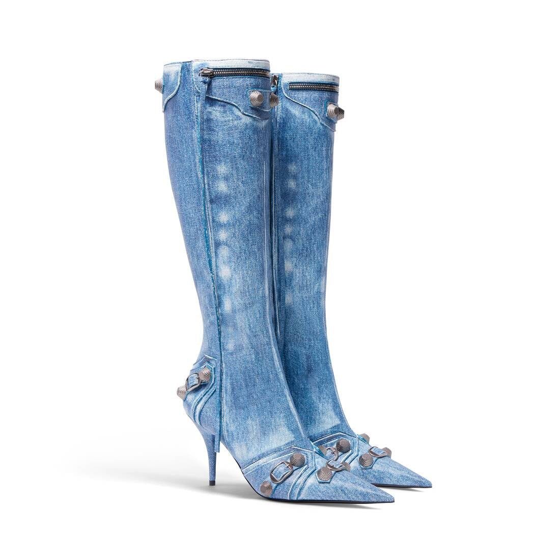 Balenciaga Balenciaga Cagole Denim 90mm Boots SIZE 38 Size ONE SIZE - 2 Thumbnail