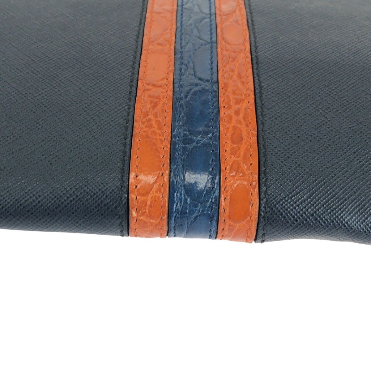 Prada Prada Prada 2VN003 Saffiano Crocodile Clutch Bag Leather Clutch Bag 2VN003 DUTY FREE for USA Size ONE SIZE - 7 Thumbnail