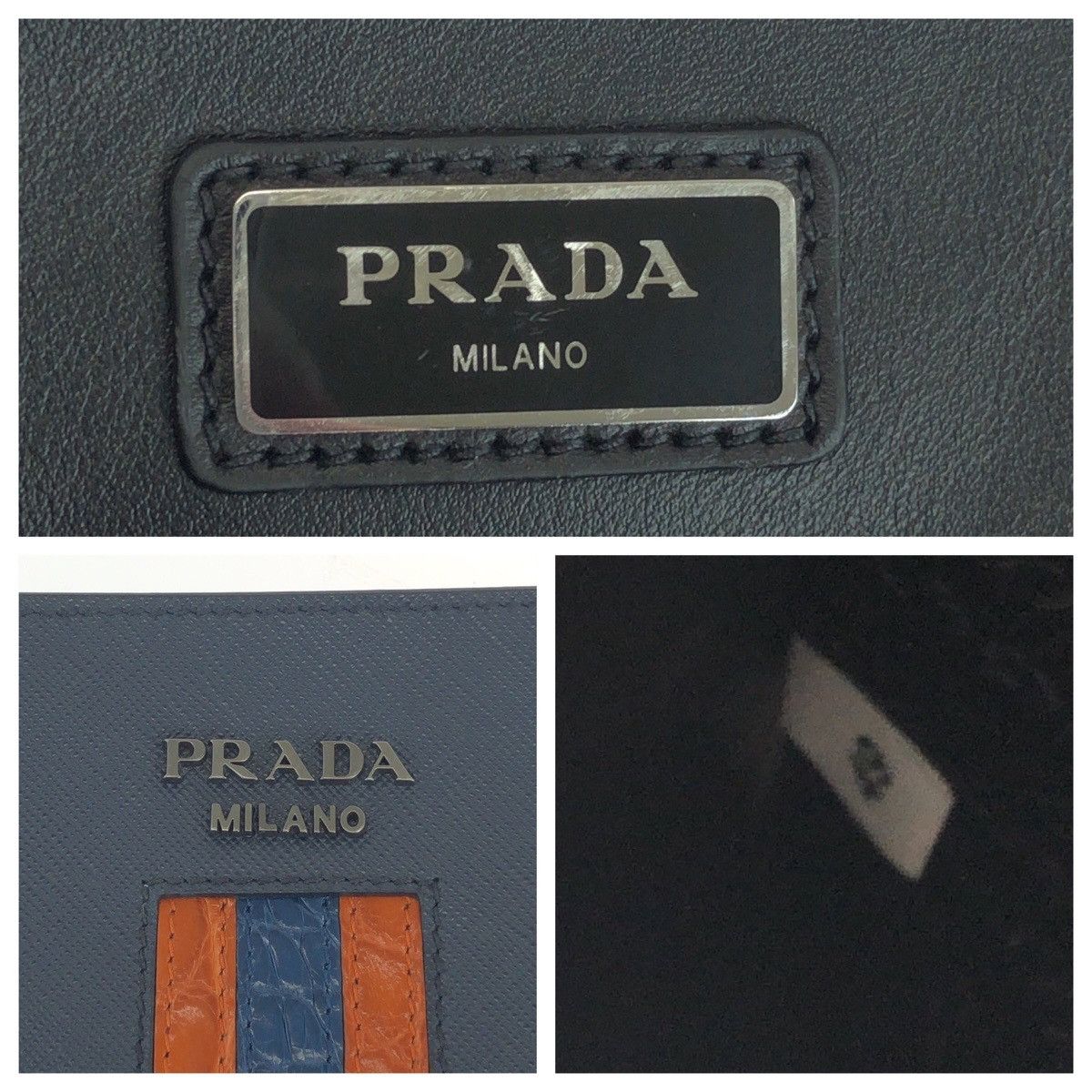 Prada Prada Prada 2VN003 Saffiano Crocodile Clutch Bag Leather Clutch Bag 2VN003 DUTY FREE for USA Size ONE SIZE - 4 Thumbnail