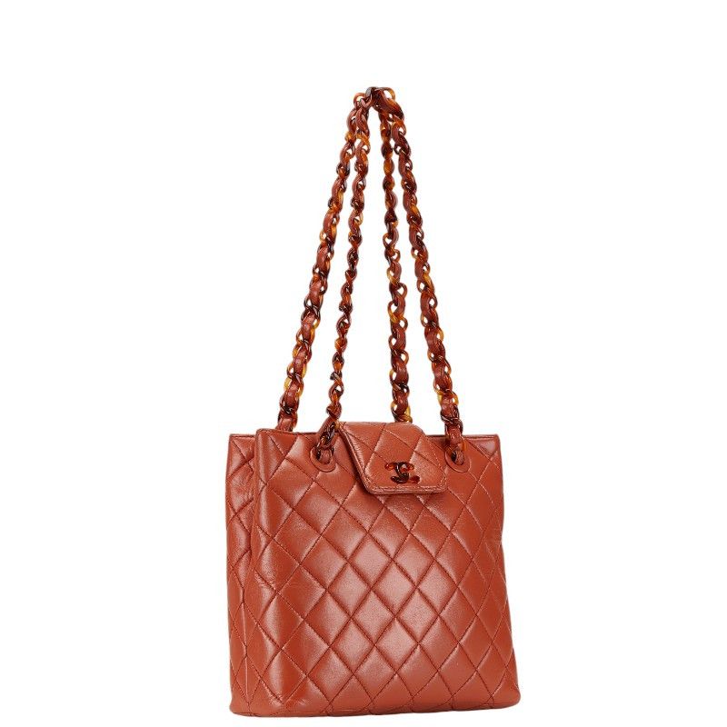 Chanel Chanel Coco Mark Matelasse Lambskin Shoulder Bag Leather Shoulder Bag DUTY FREE for USA