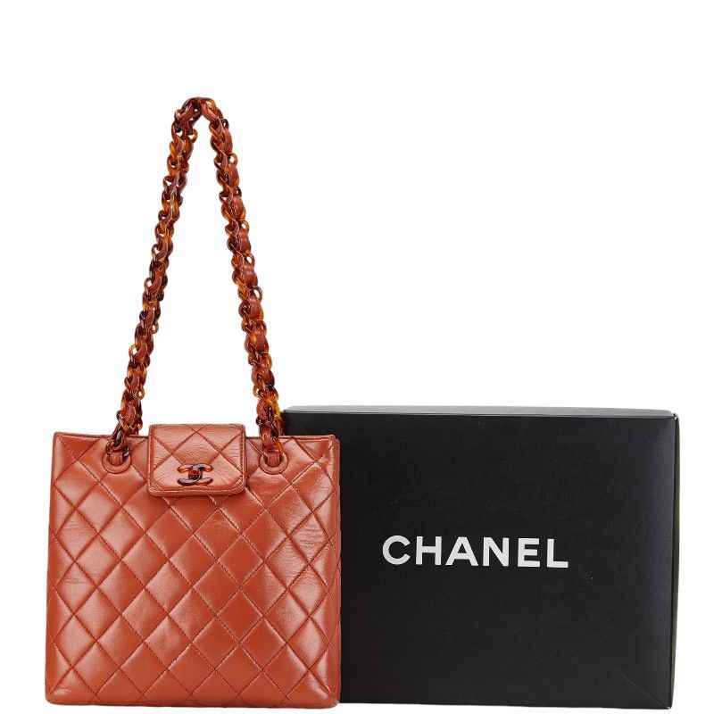 Chanel Chanel Coco Mark Matelasse Lambskin Shoulder Bag Leather Shoulder Bag DUTY FREE for USA