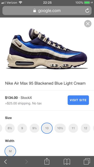 Air max 95 blackened blue best sale light cream