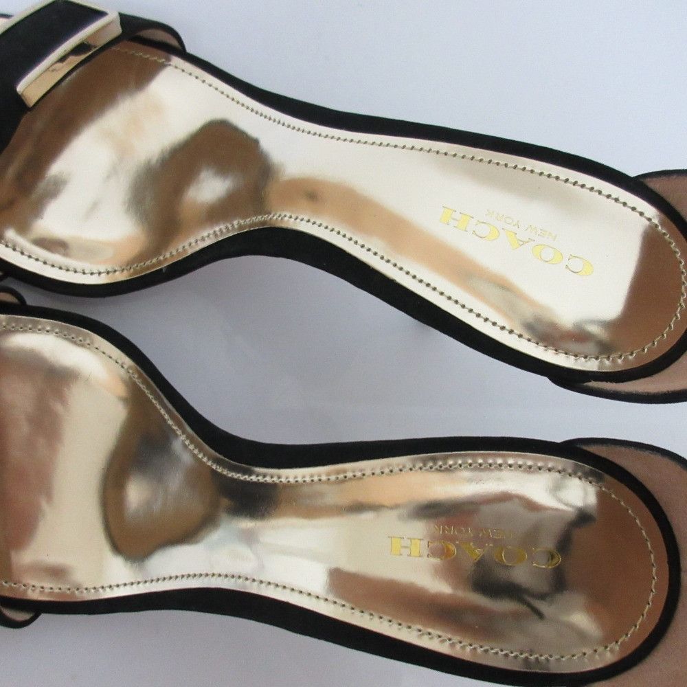 Coach Coach Coach HAMPTON ITL NUBUCK High Heel Sandals Suede Shoes DUTY FREE for USA Size ONE SIZE - 5 Thumbnail